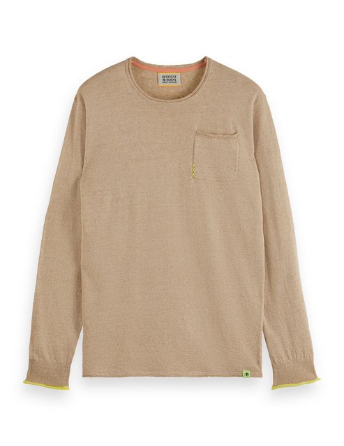 Scotch & Soda Strickpullover Linen Cotton Blend Crew Neck günstig online kaufen