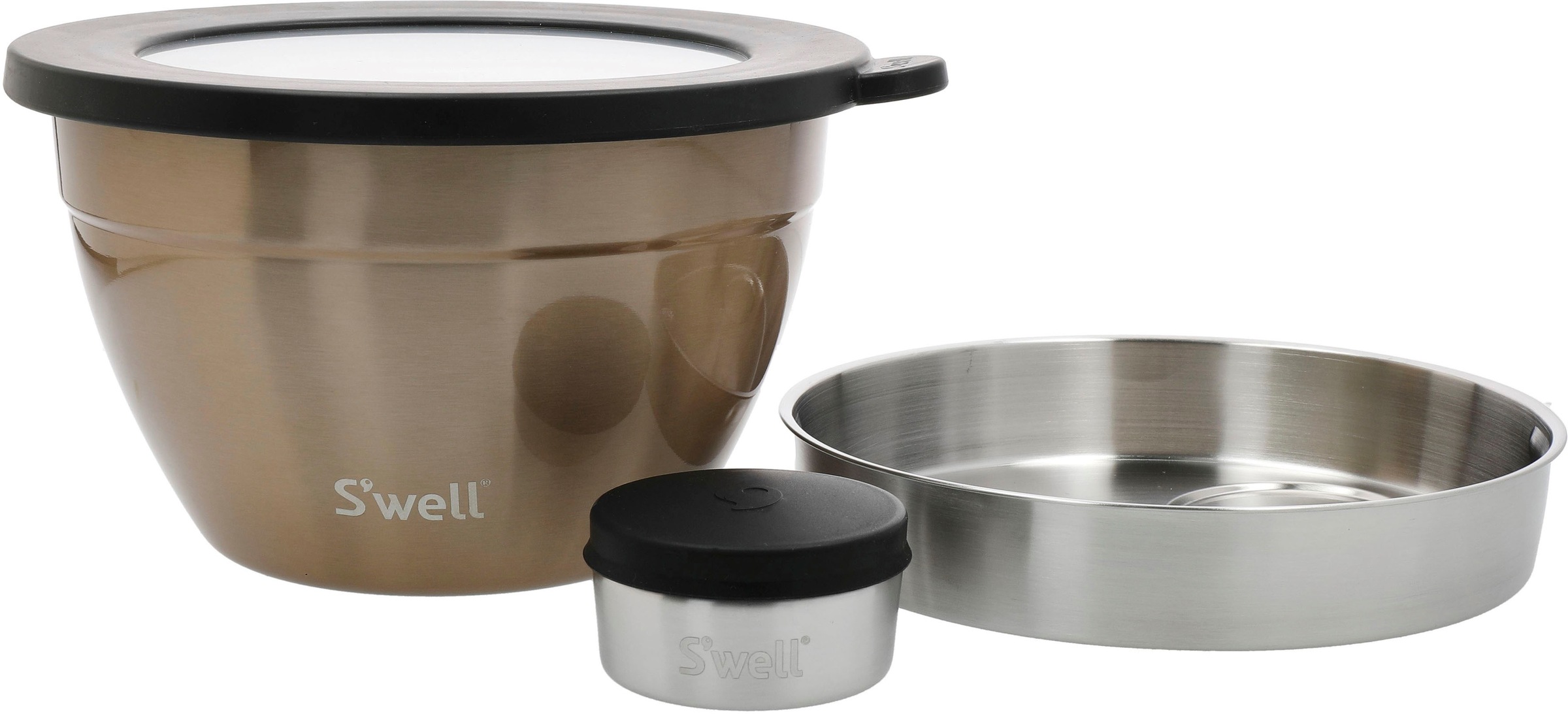 S'well Salatschüssel »S'well Calacatta Gold Salad Bowl Kit, 1.9L«, 3 tlg., günstig online kaufen
