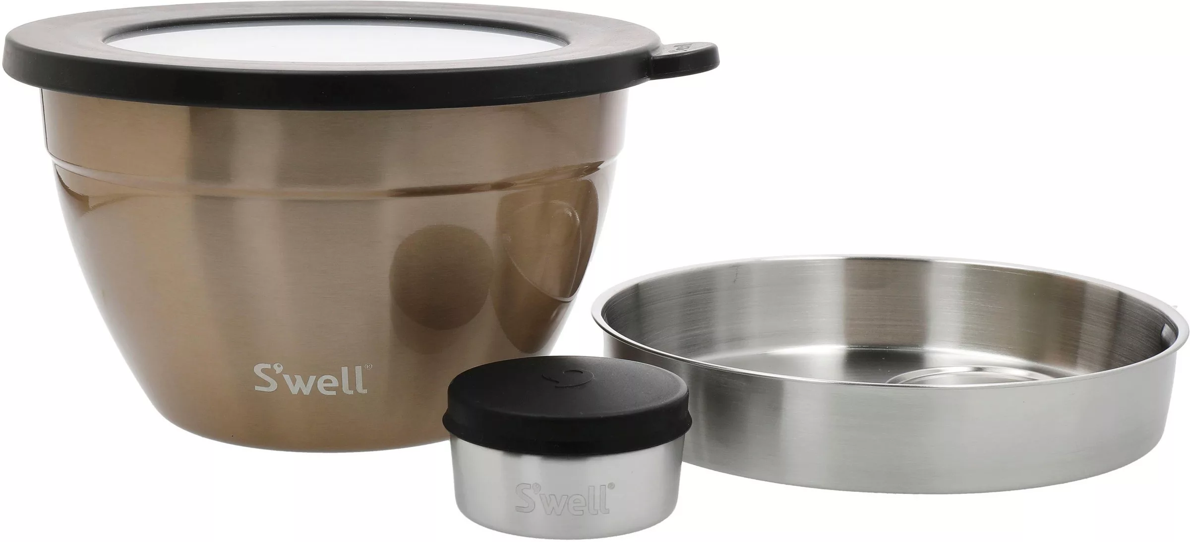 S'well Salatschüssel »S'well Calacatta Gold Salad Bowl Kit, 1.9L«, 3 tlg., günstig online kaufen