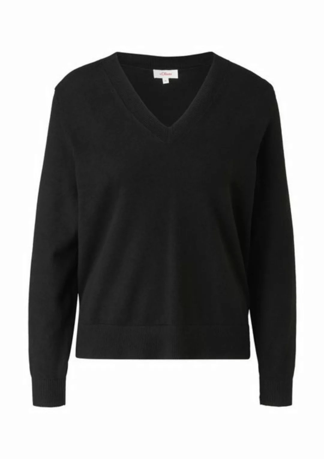 s.Oliver V-Ausschnitt-Pullover im legeren Look günstig online kaufen