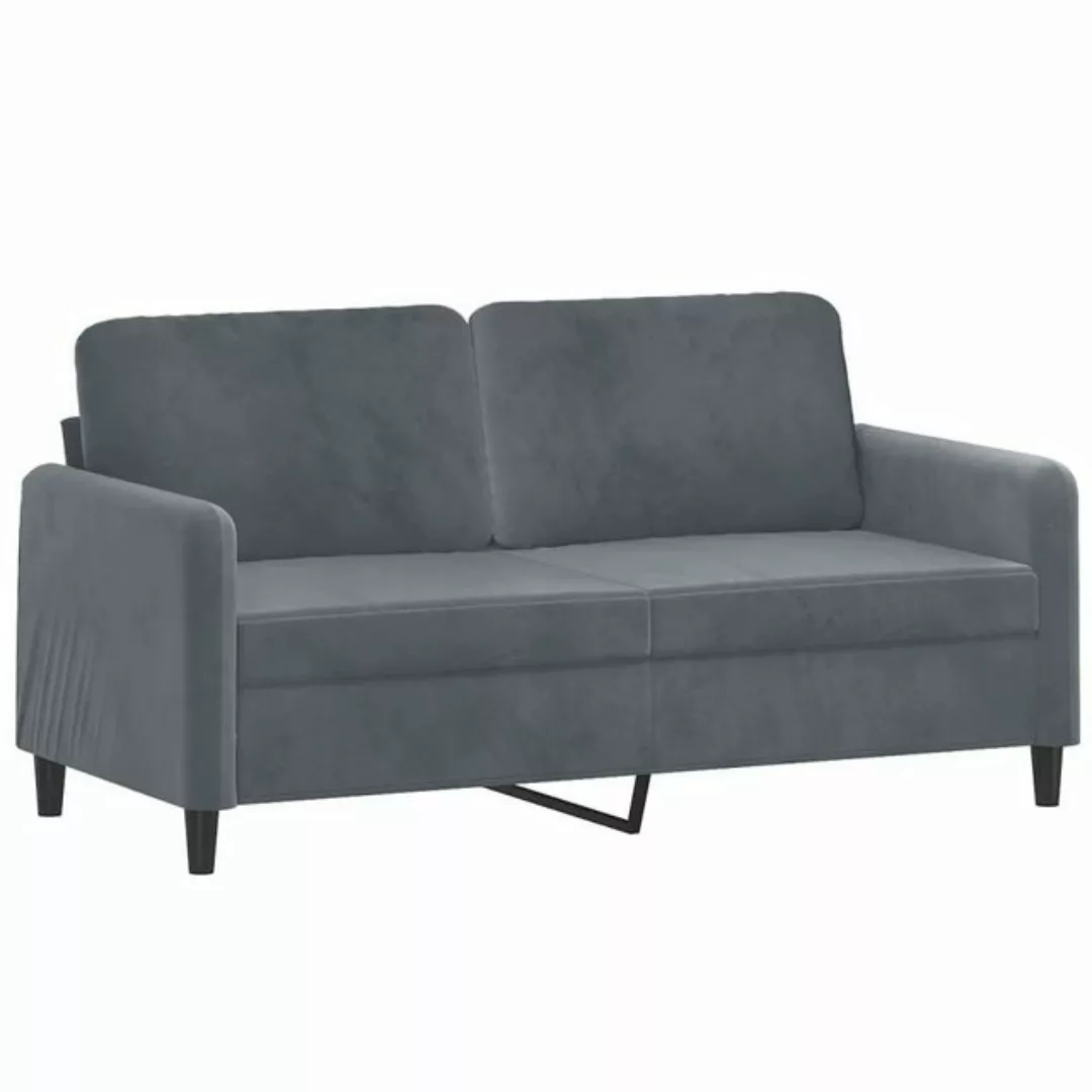 vidaXL Sofa 2-Sitzer-Sofa Dunkelgrau 140 cm Samt günstig online kaufen