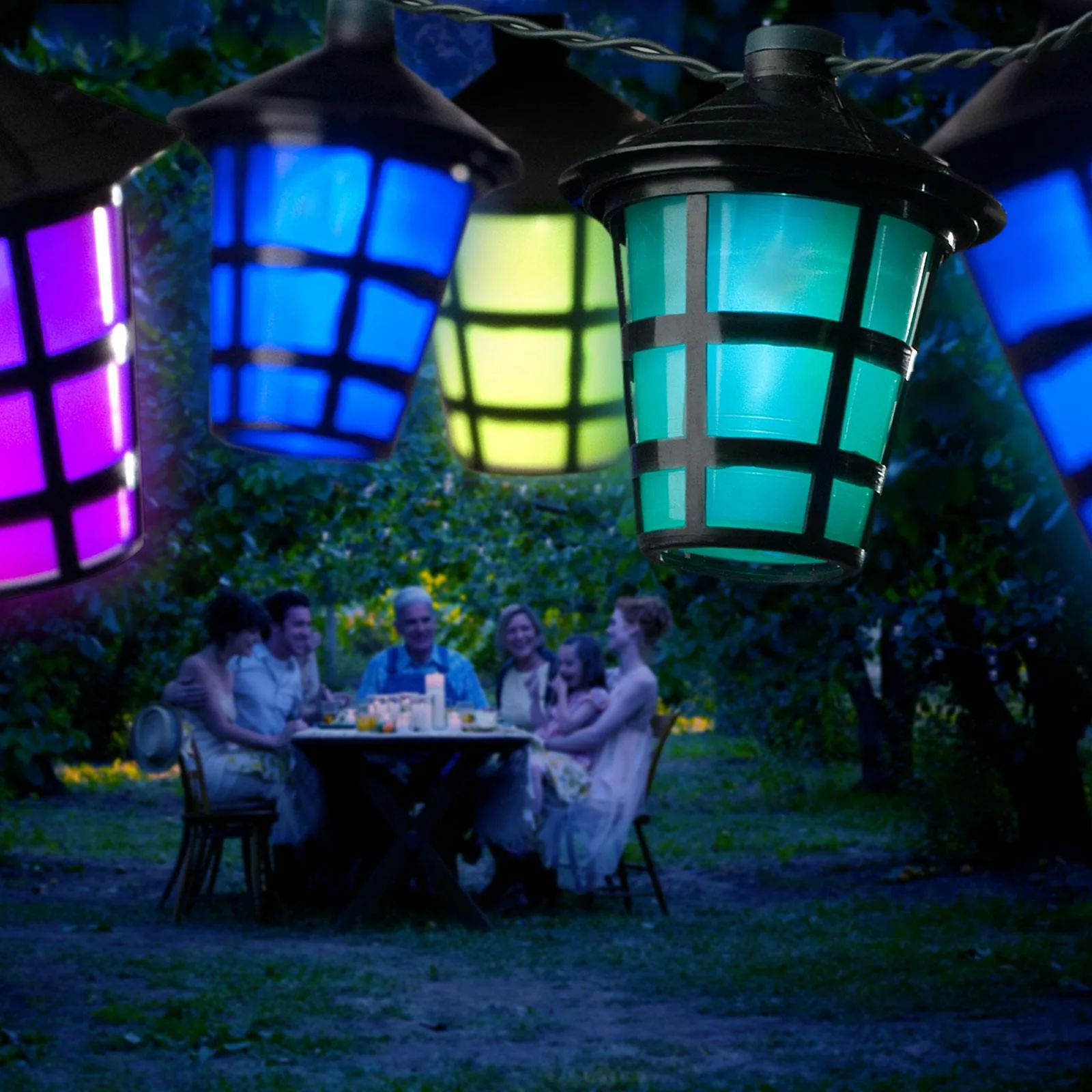 Konstsmide LED-Lichterkette Outdoor 20 Lampions Bunt günstig online kaufen