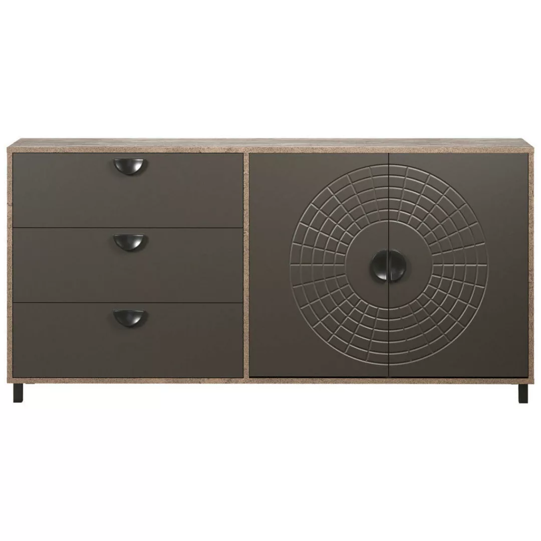 Sideboard Fusion Eiche dunkel Nachbildung bronze Optik B/H/T: ca. 176x86x42 günstig online kaufen