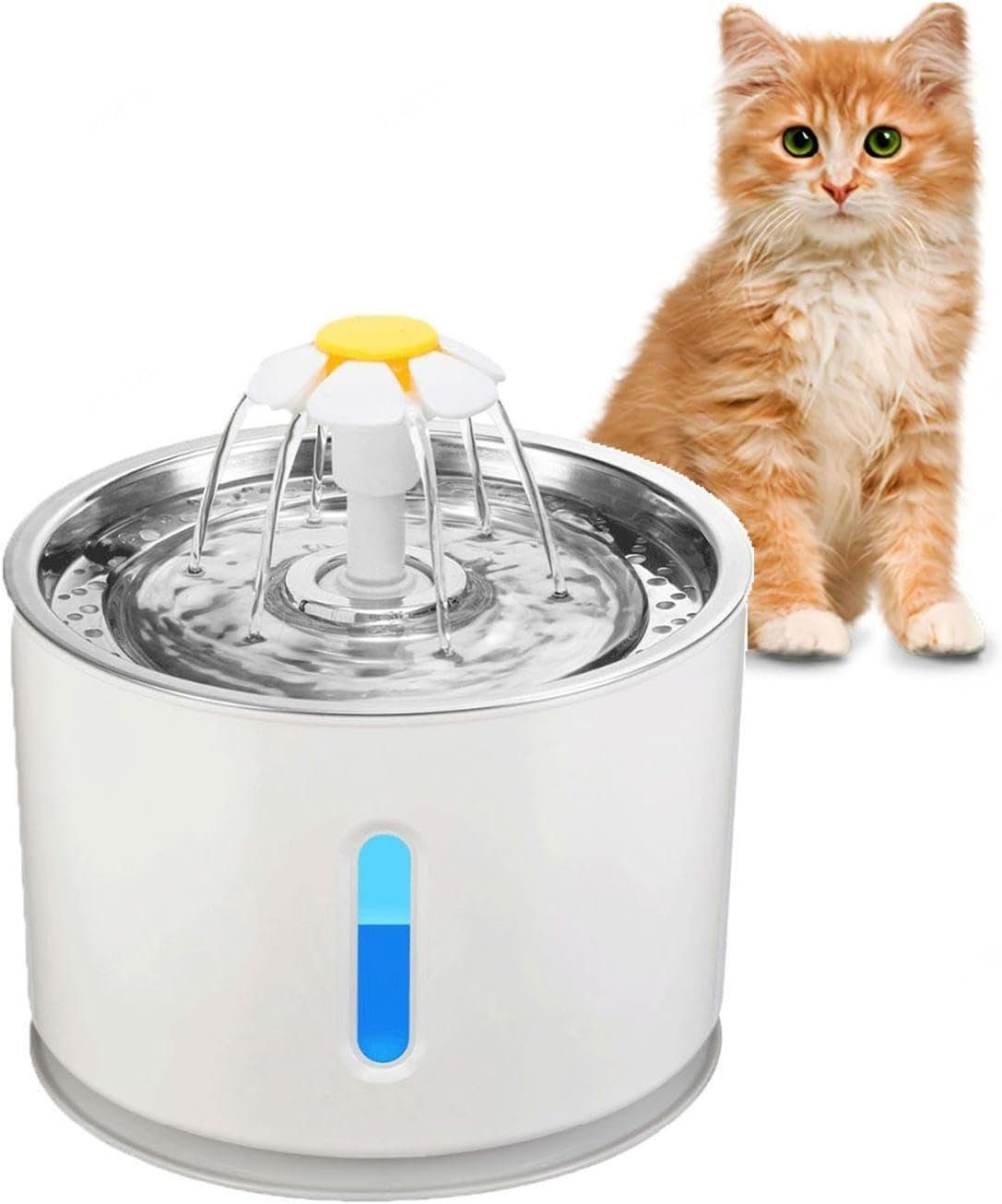 ZEUOPQ Trinkbrunnen 2.4L Katzen Wasserbrunnen Edelstahl günstig online kaufen
