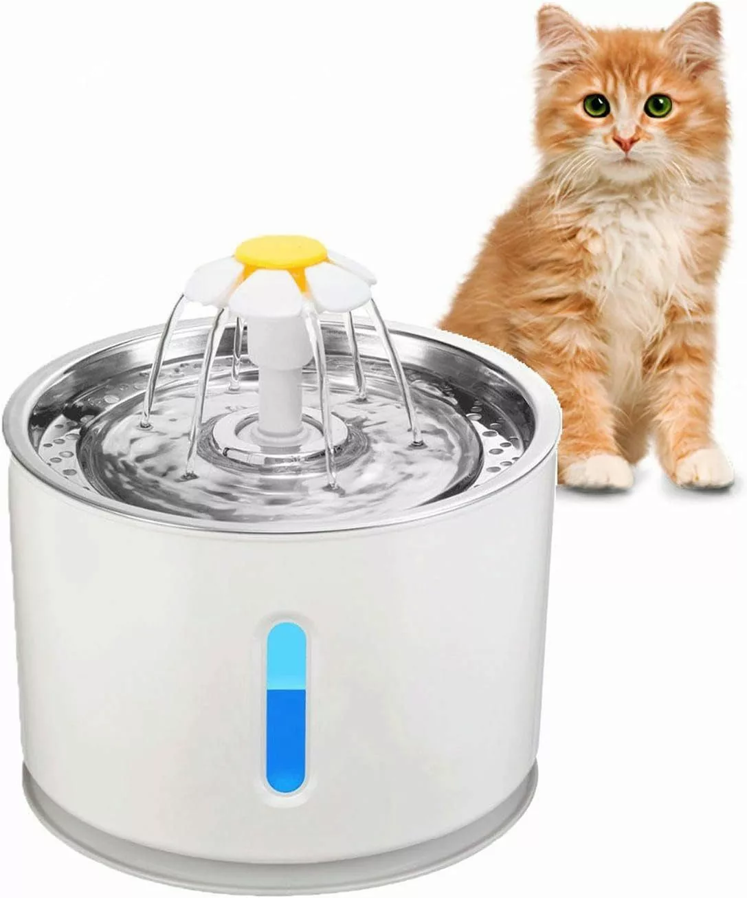 ZEUOPQ Trinkbrunnen 2.4L Katzen Wasserbrunnen Edelstahl günstig online kaufen