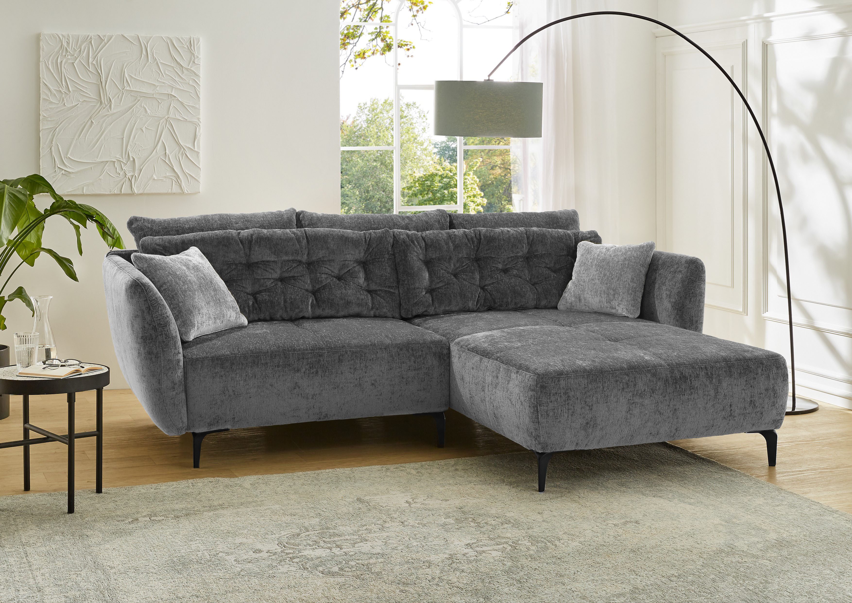 Jockenhöfer Gruppe Ecksofa "Salo L-Form", im Retrolook mit Wellenfederung u günstig online kaufen