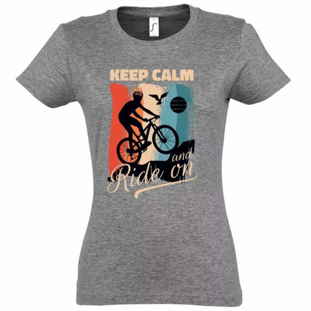 Youth Designz Print-Shirt Keep Calm Fahrrad Damen T-Shirt mit modischem Fro günstig online kaufen