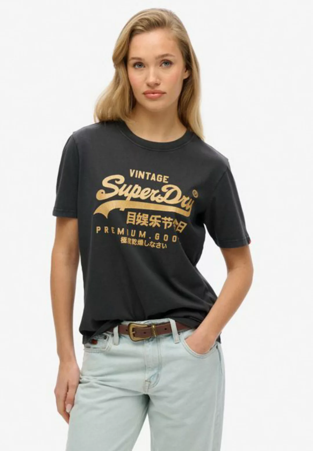 Superdry Kurzarmshirt VL METALLIC RELAXED TEE günstig online kaufen