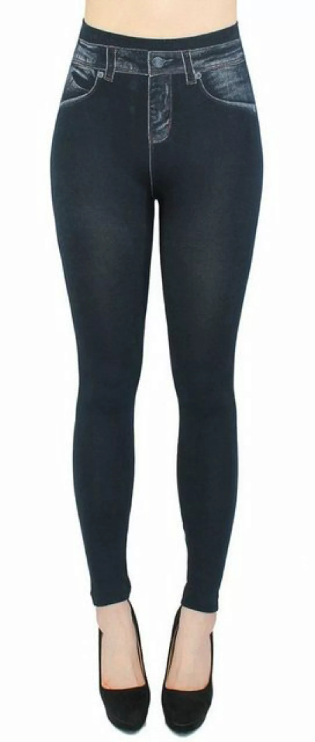 dy_mode Jeggings Damen Leggings in Jeans Optik Bequem Jeggings High Waist J günstig online kaufen