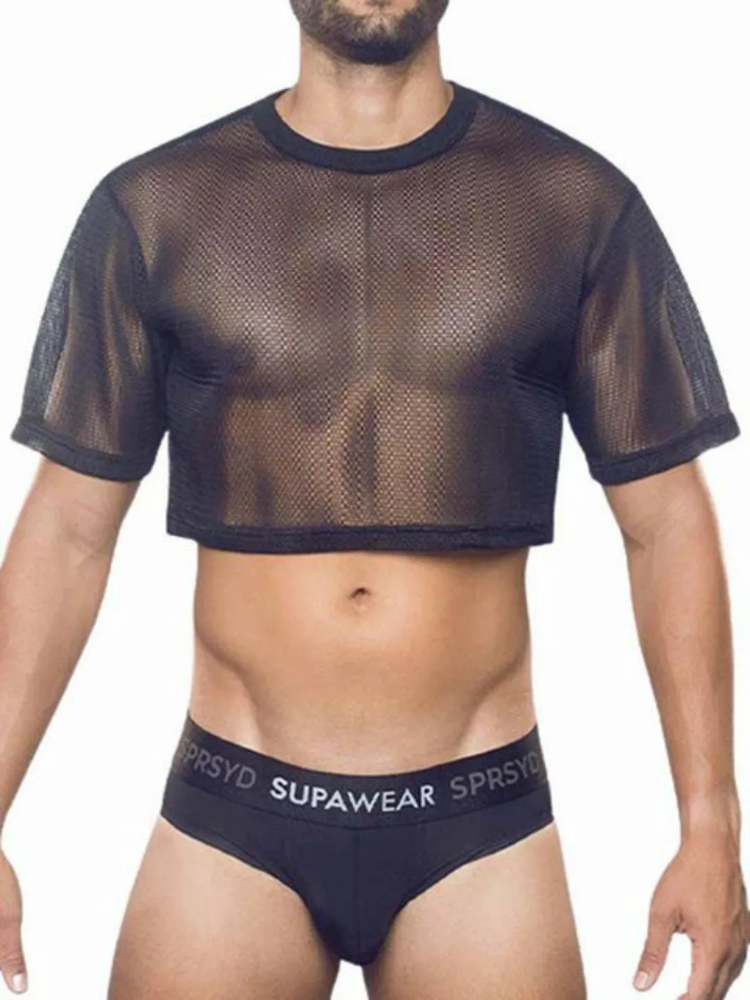 Supawear T-Shirt Supawear Mesh Oversized Crop Tee T-Shirt Black günstig online kaufen