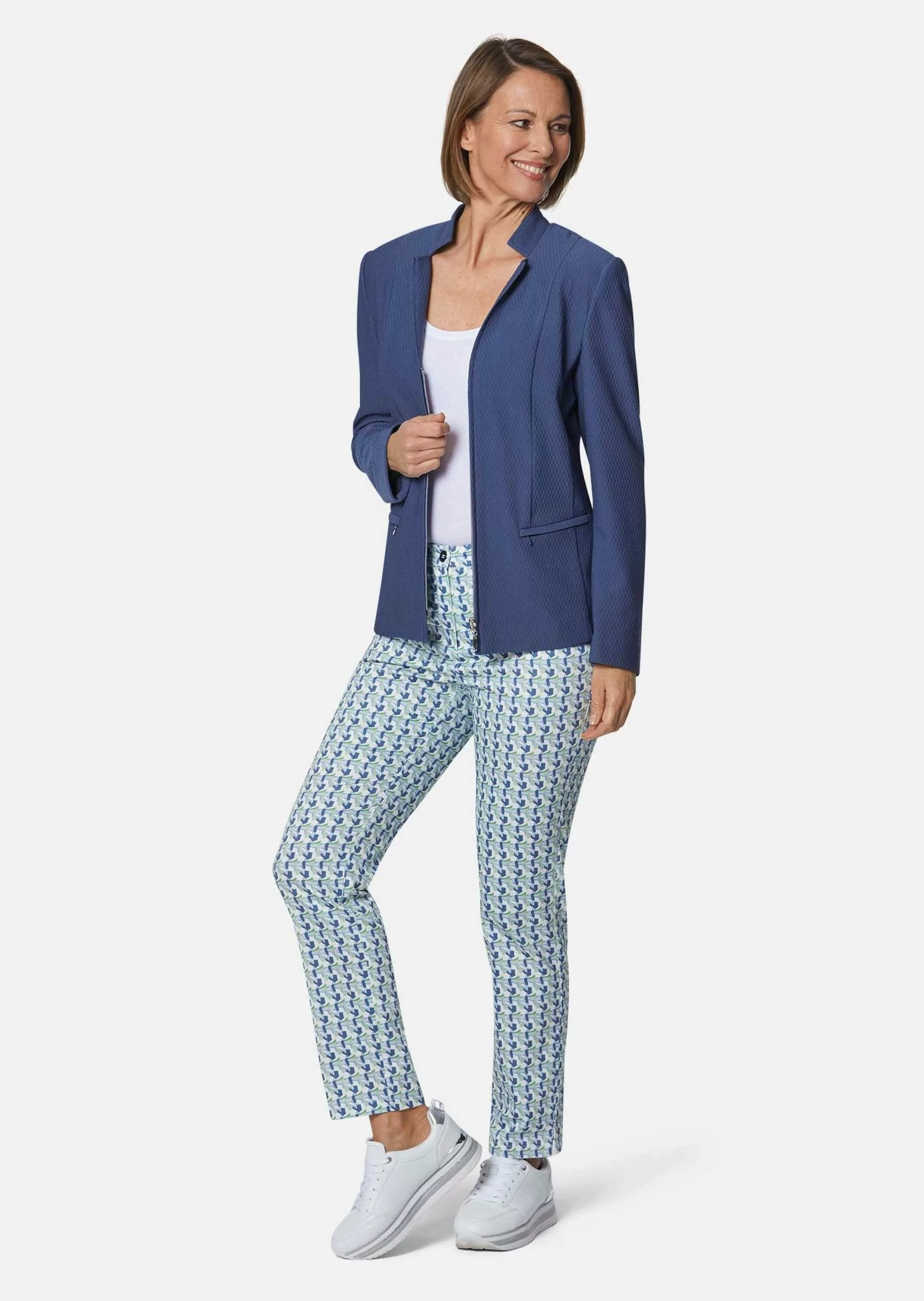 GOLDNER Jerseyblazer Trageangenehmer Struktur-Jerseyblazer günstig online kaufen