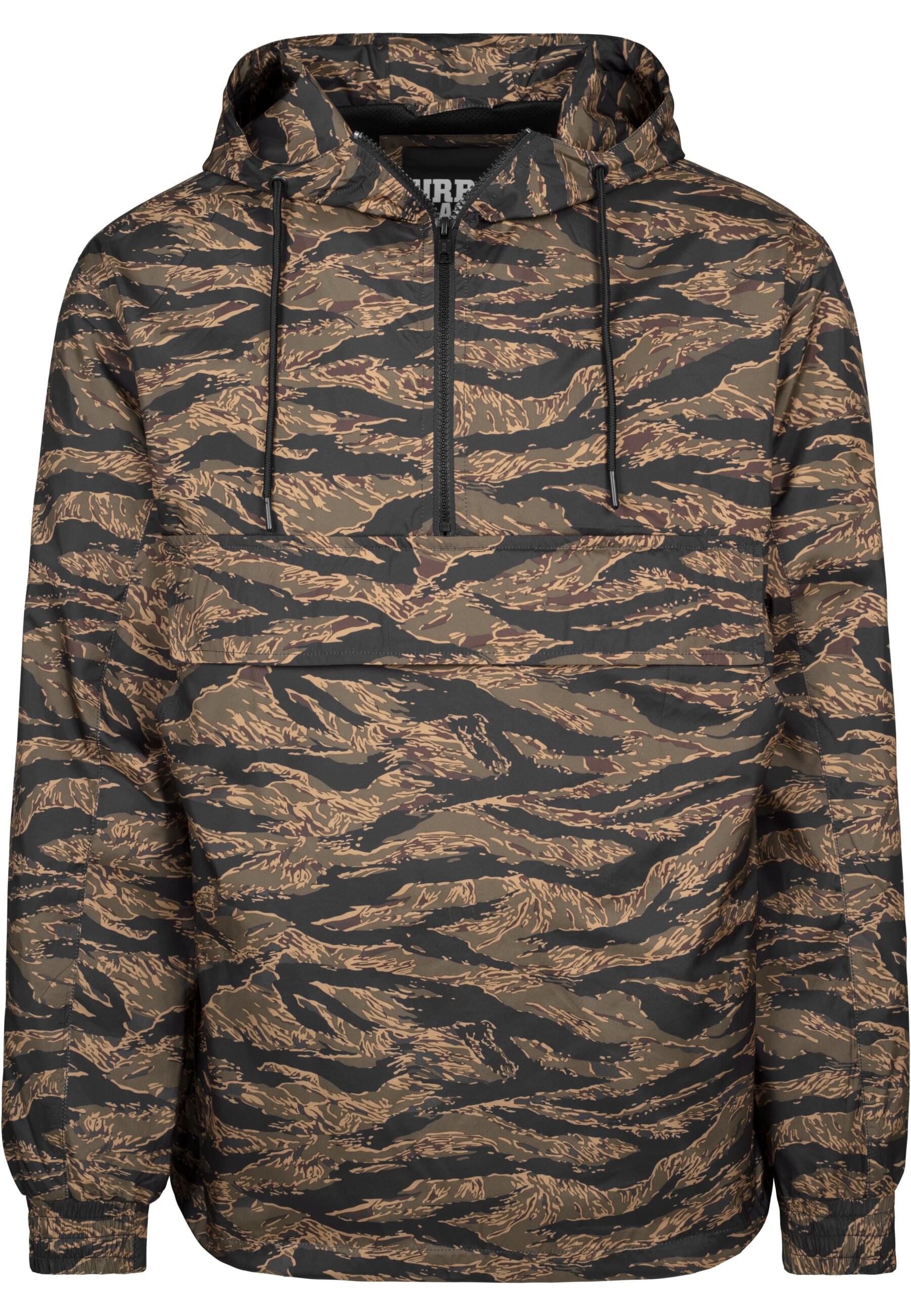URBAN CLASSICS Allwetterjacke "Urban Classics Herren Tiger Camo Pull Over", günstig online kaufen