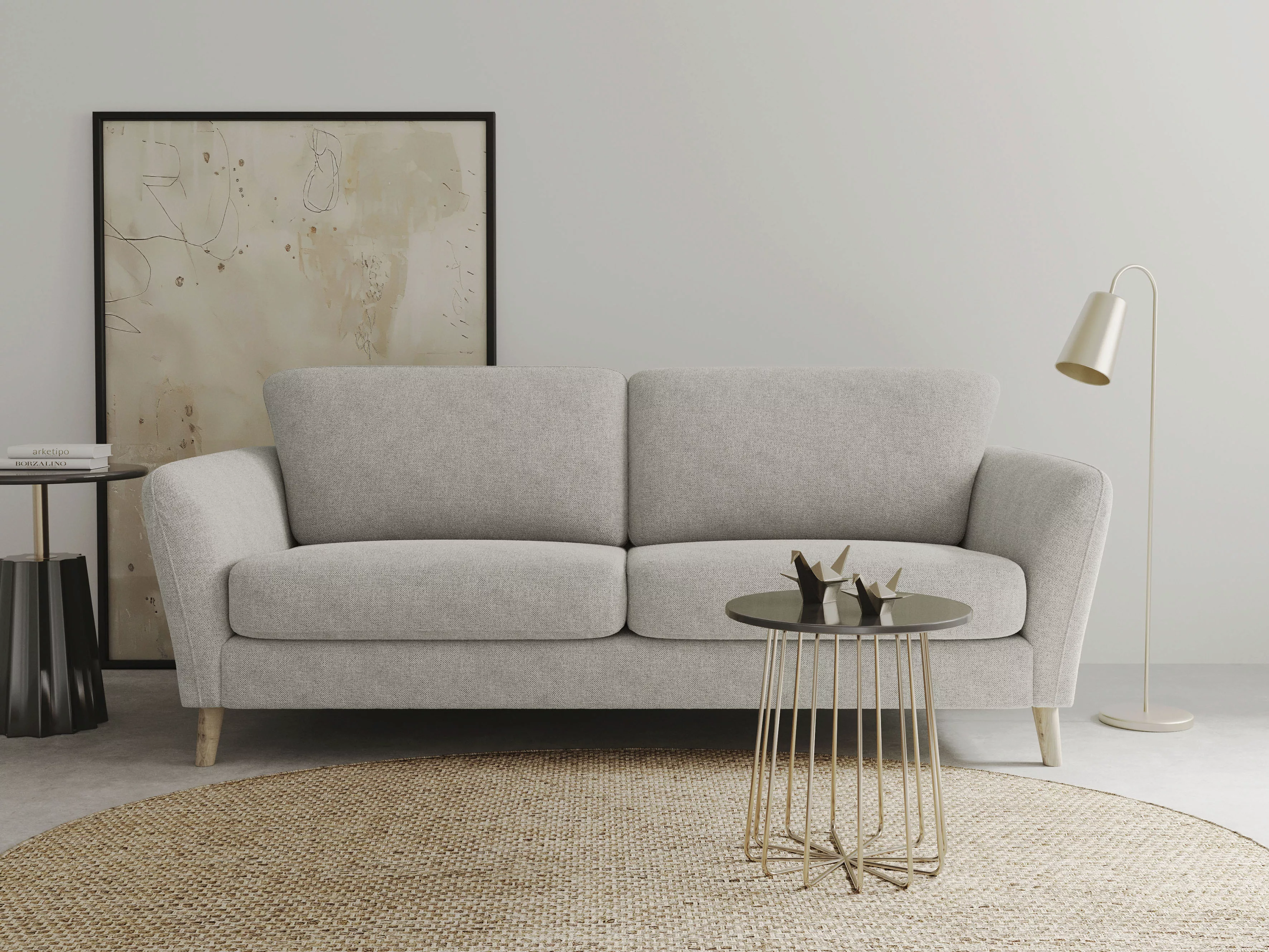 Home affaire 3-Sitzer "MARSEILLE Sofa 206 cm", mit Massivholzbeinen aus Eic günstig online kaufen