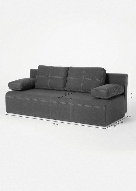 Xlmoebel Sofa - Dreisitzer Stoffsofa Luxus Designersofa Große Polsterliege günstig online kaufen