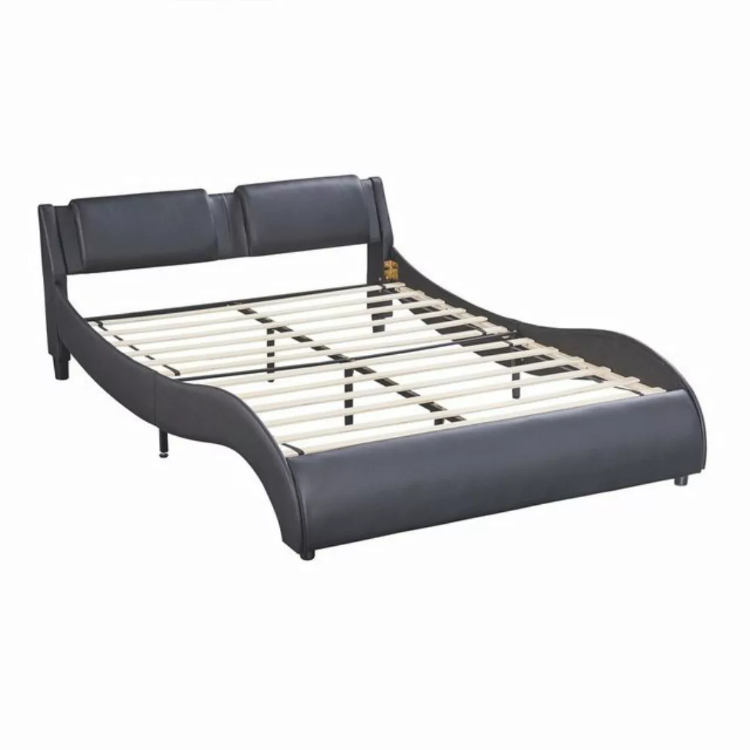 WISHDOR Polsterbett 140*200cm Doppelbett Bett Funktionsbett Gästebett (Kuns günstig online kaufen