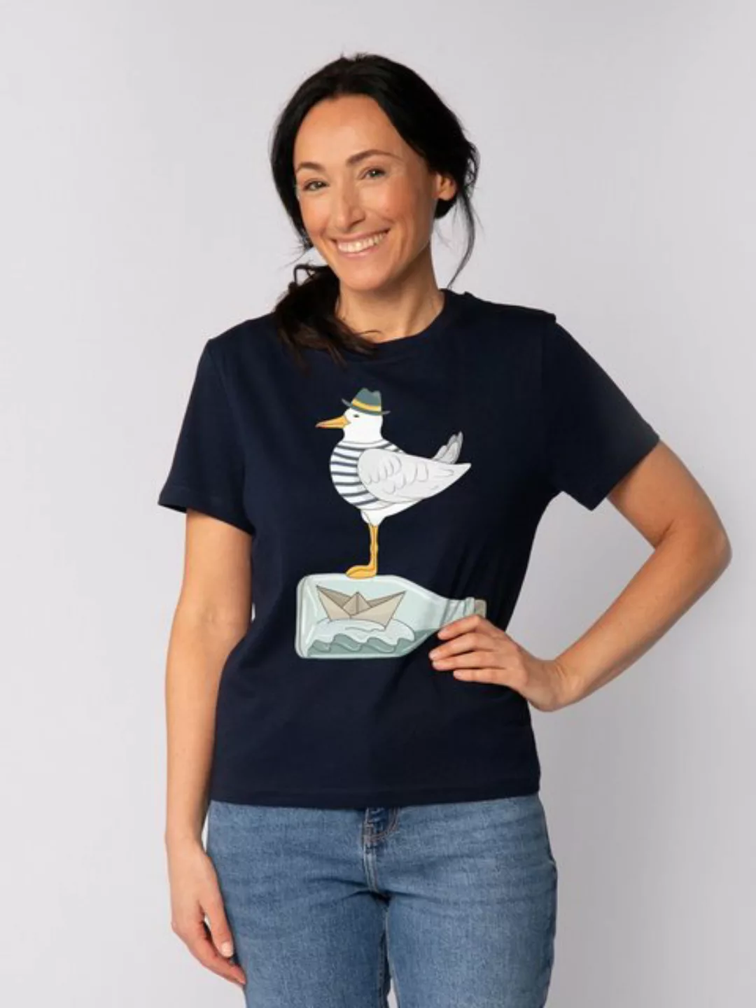 wat? Apparel T-Shirt Möwe mit Hut günstig online kaufen