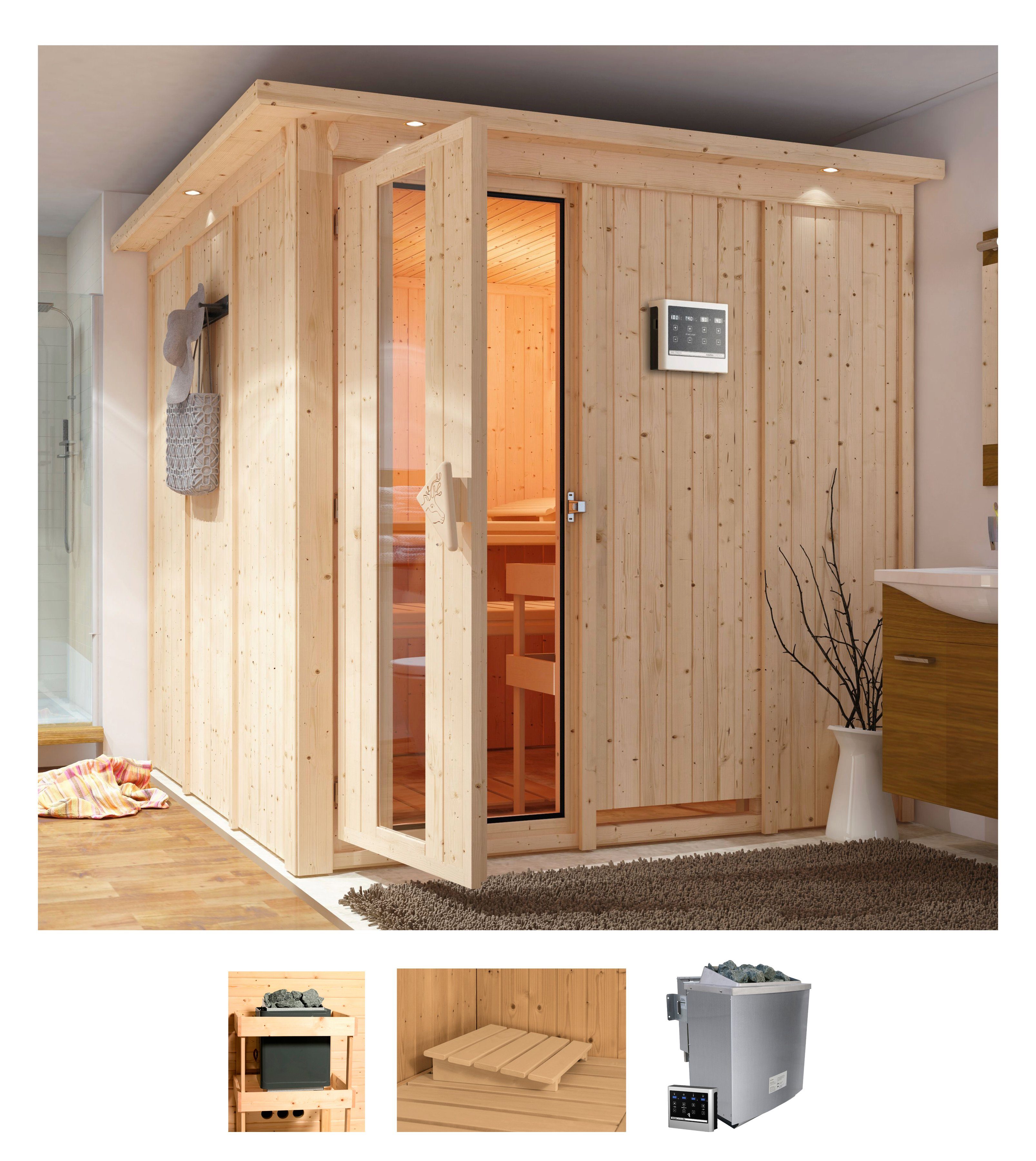 Karibu Sauna Romina, BxTxH: 210 x günstig online kaufen