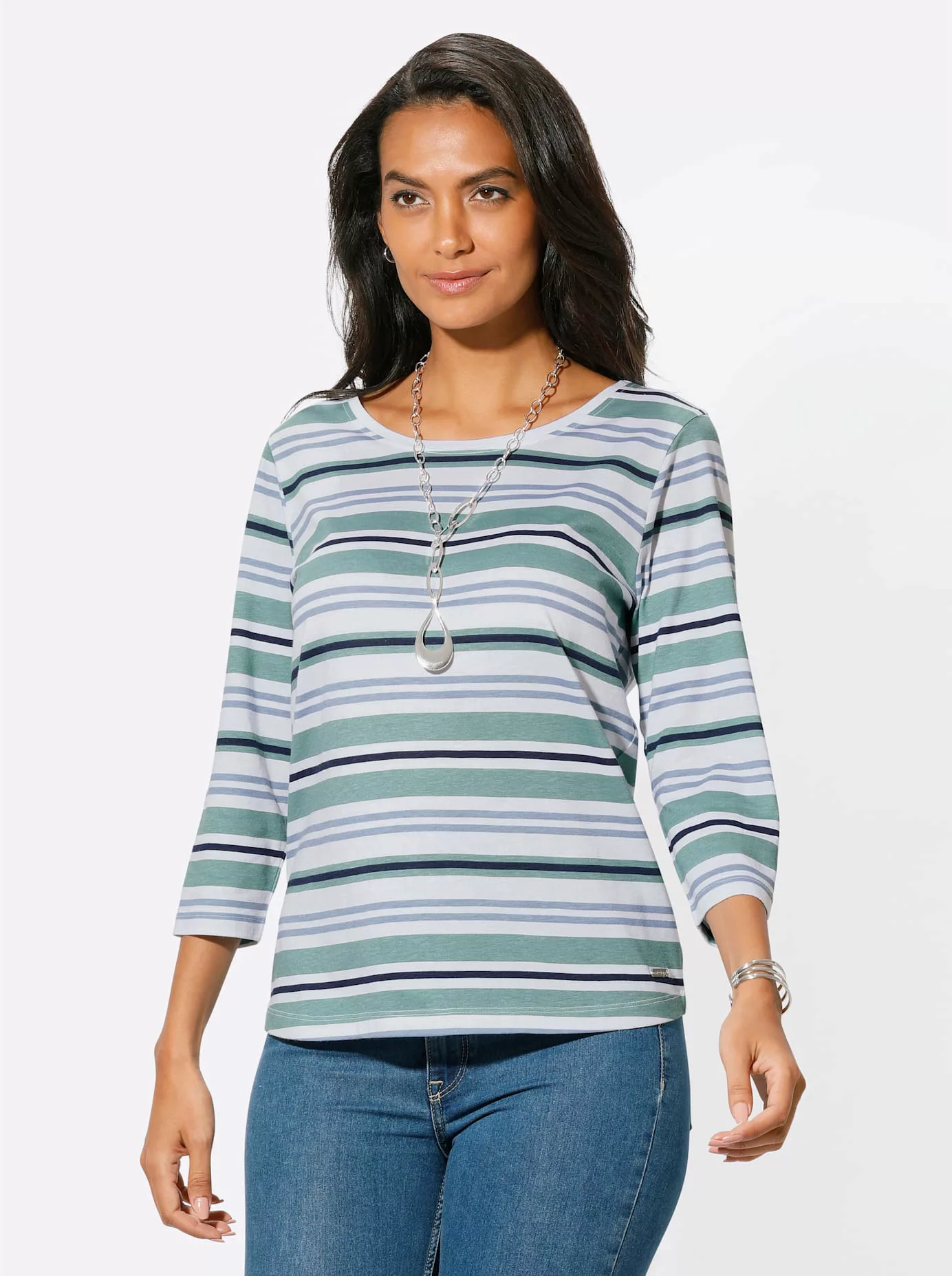 Casual Looks 3/4-Arm-Shirt "Ringelshirt" günstig online kaufen