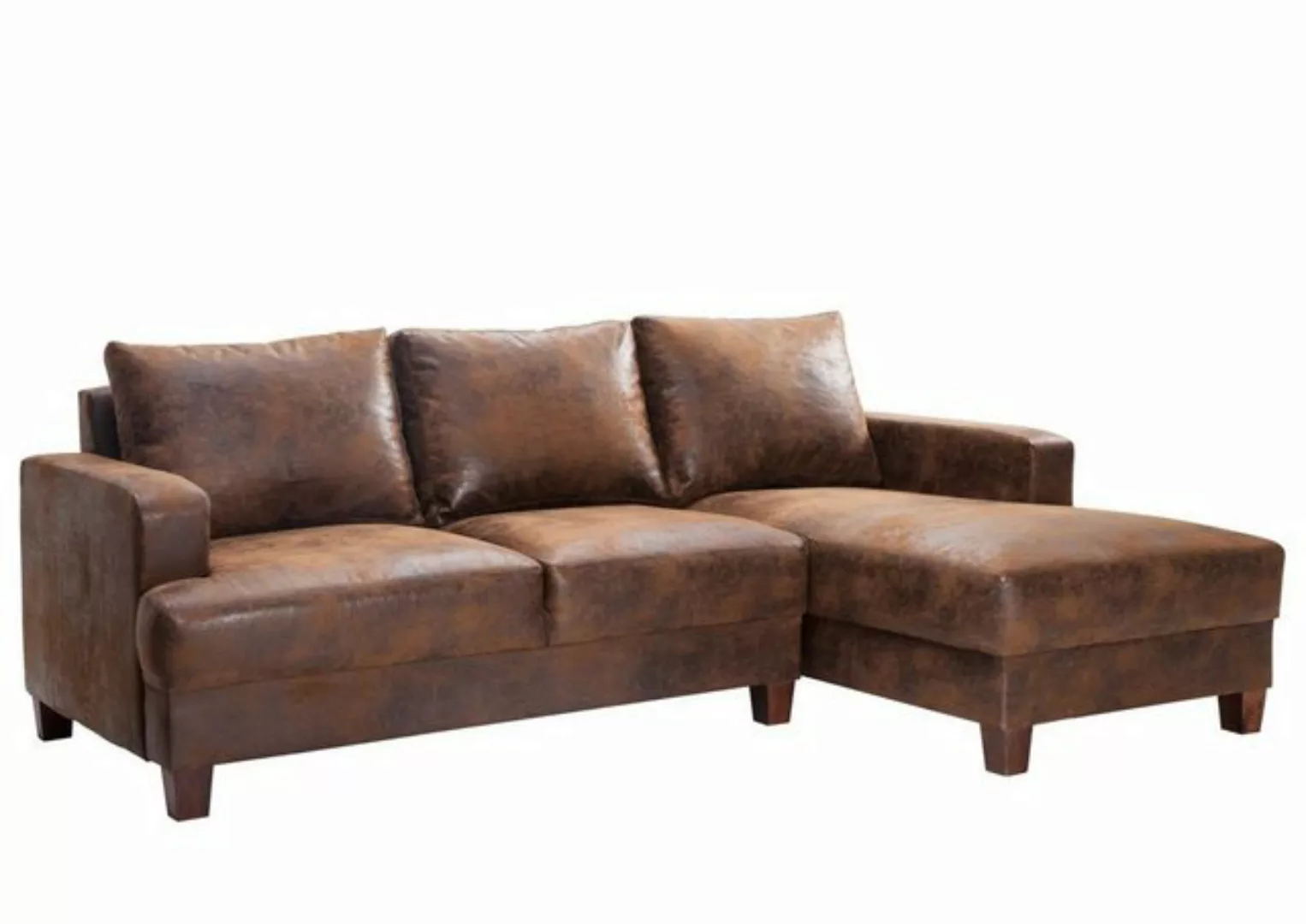 Massivmoebel24 Ecksofa Ecksofa 210x88x85 braun CABO günstig online kaufen