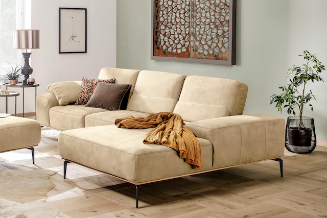 W.SCHILLIG Ecksofa "run, Designsofa mit tollem Sitzkomfort, bequem, L-Form" günstig online kaufen