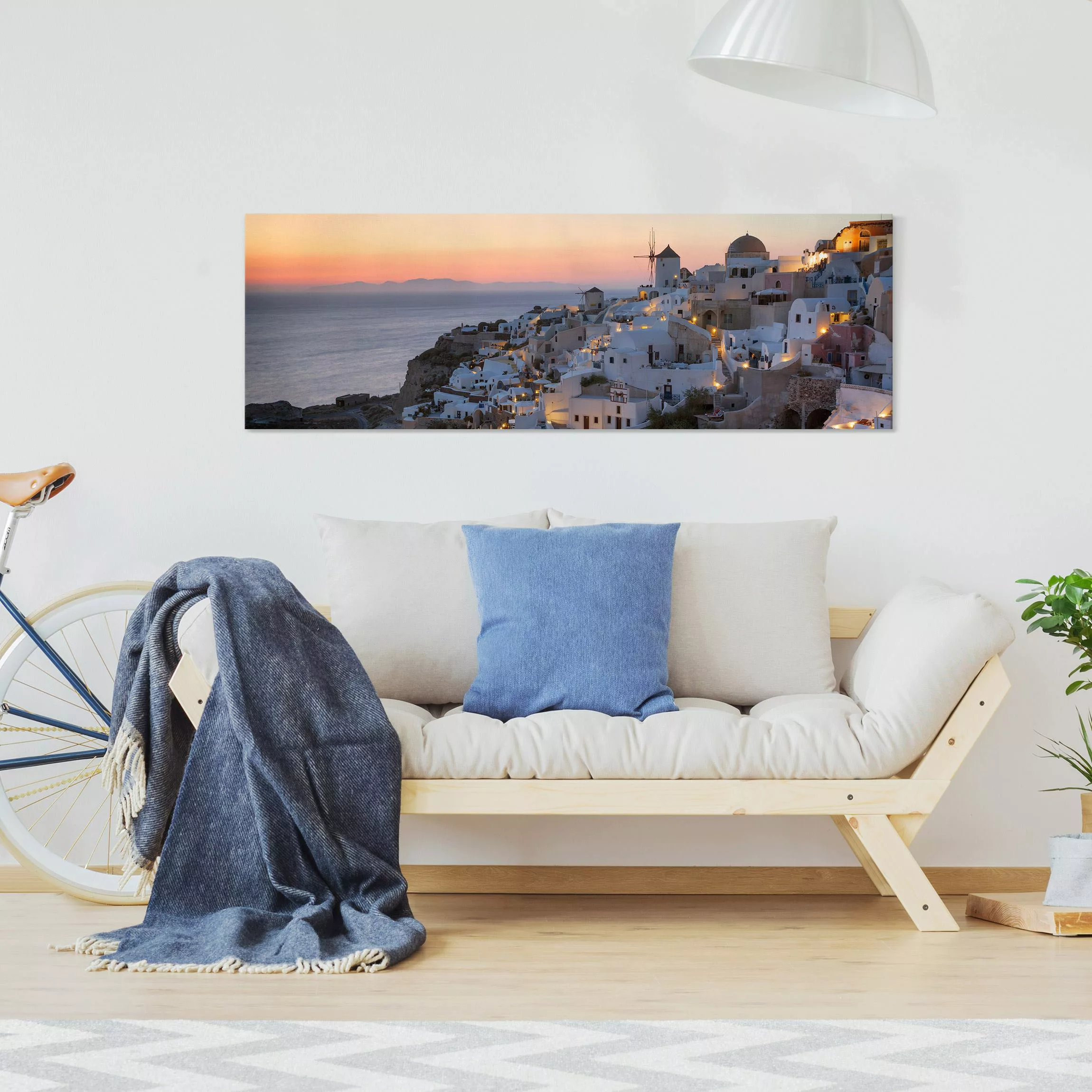 Leinwandbild Santorini bei Nacht günstig online kaufen