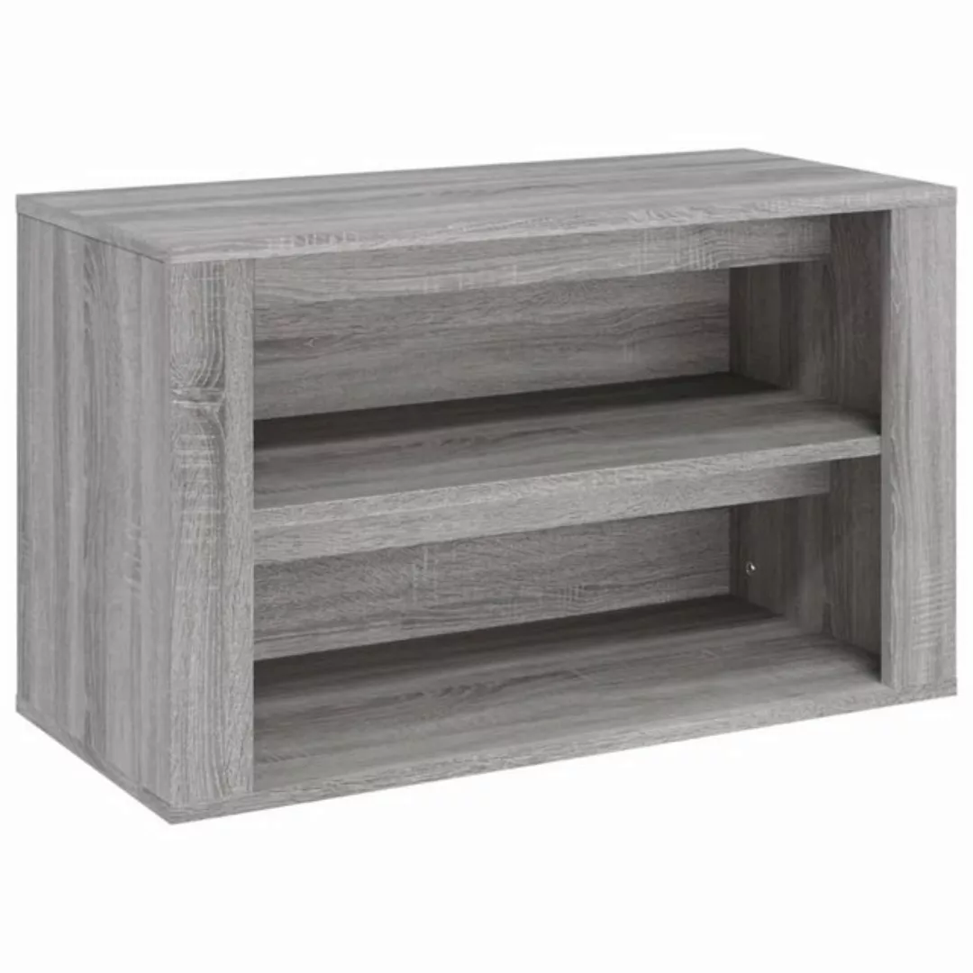 furnicato Schuhschrank Schuhregal Grau Sonoma 75x35x45 cm Holzwerkstoff günstig online kaufen