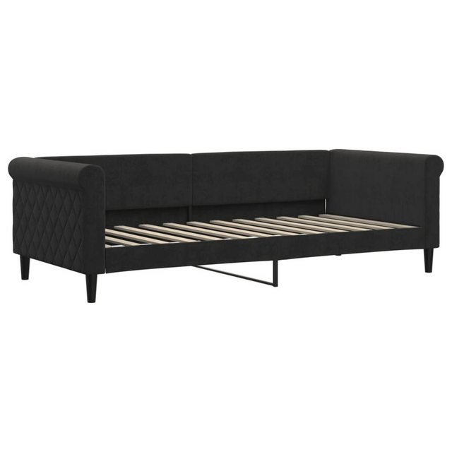 furnicato Bett Tagesbett Schwarz 90x200 cm Samt (1-tlg) günstig online kaufen