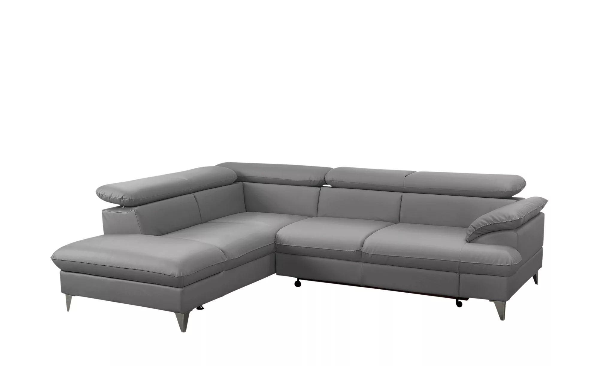 uno Ecksofa aus Kunstleder David ¦ grau ¦ Maße (cm): B: 208 H: 74 T: 256 Po günstig online kaufen