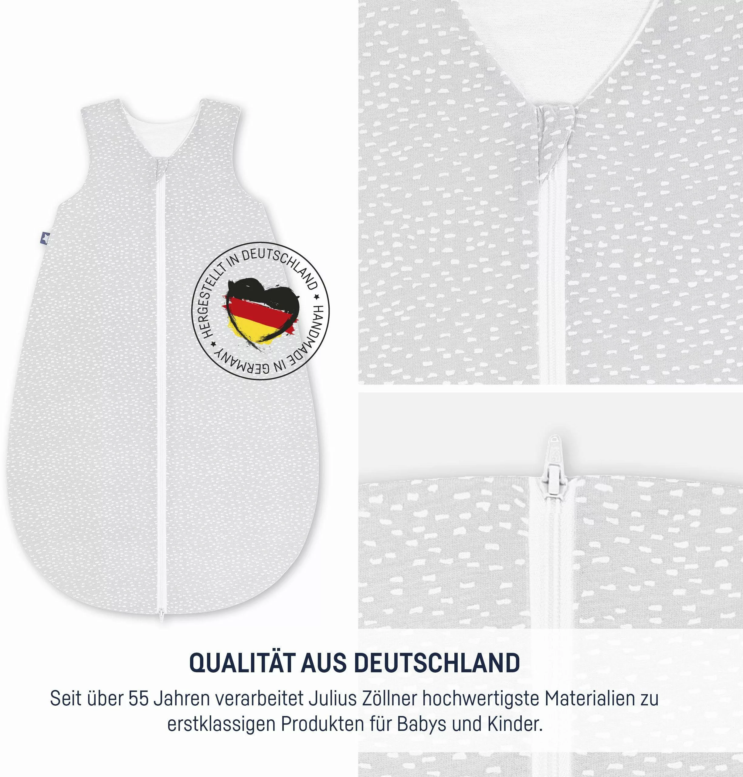 Julius Zöllner Babyschlafsack »Tiny Squares Grey«, (1 tlg.) günstig online kaufen