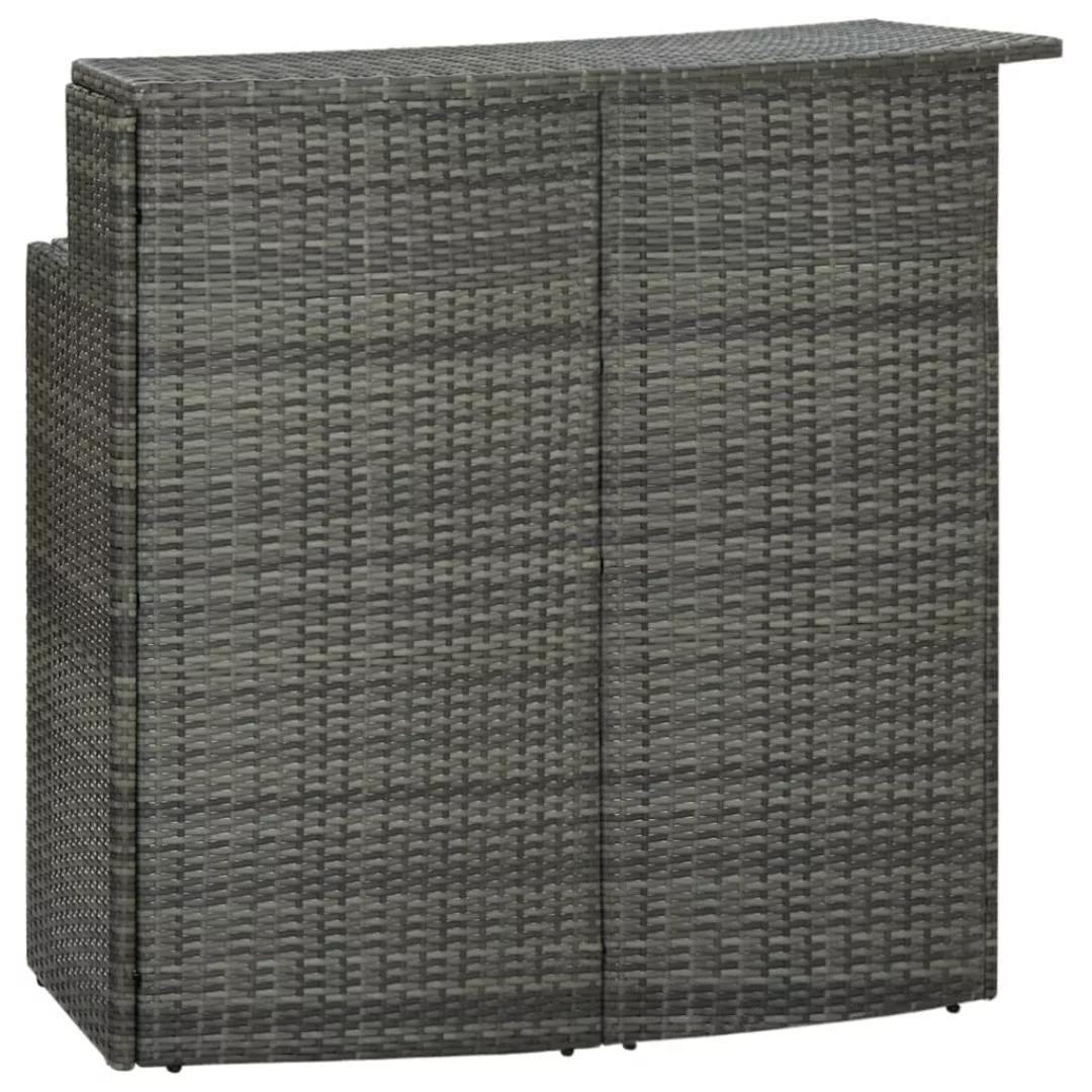 Garten-bartisch Grau 120x55x110 Cm Poly Rattan günstig online kaufen