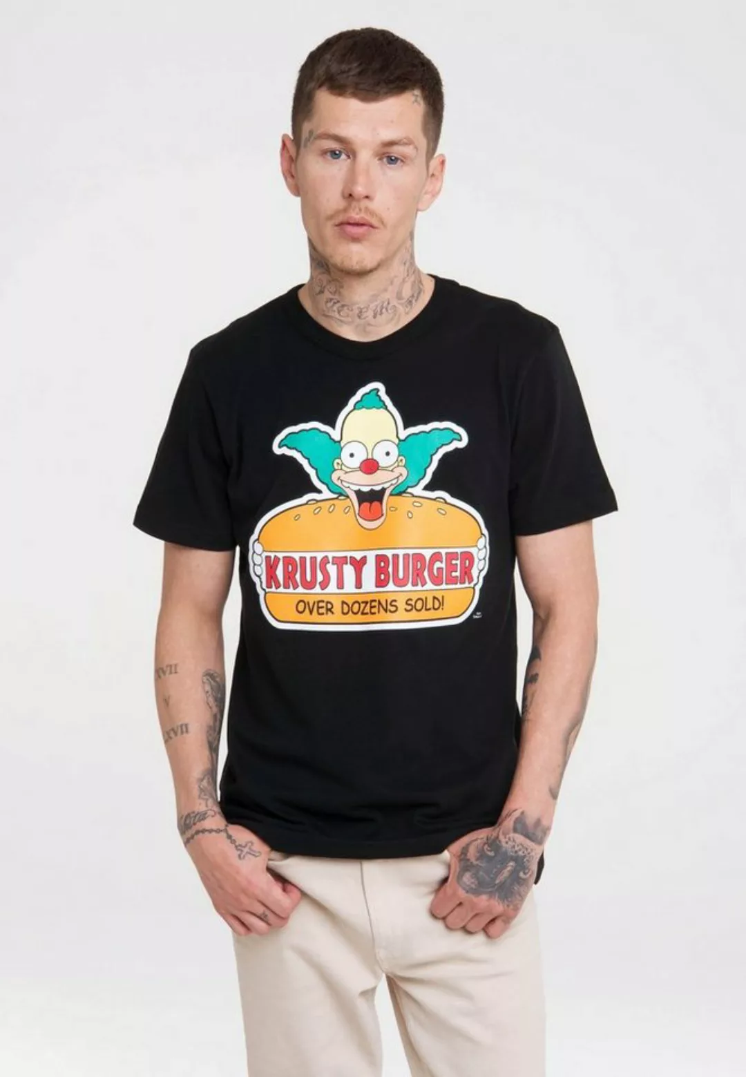 LOGOSHIRT T-Shirt "Simpsons - Krusty Burger", mit lizenziertem Originaldesi günstig online kaufen