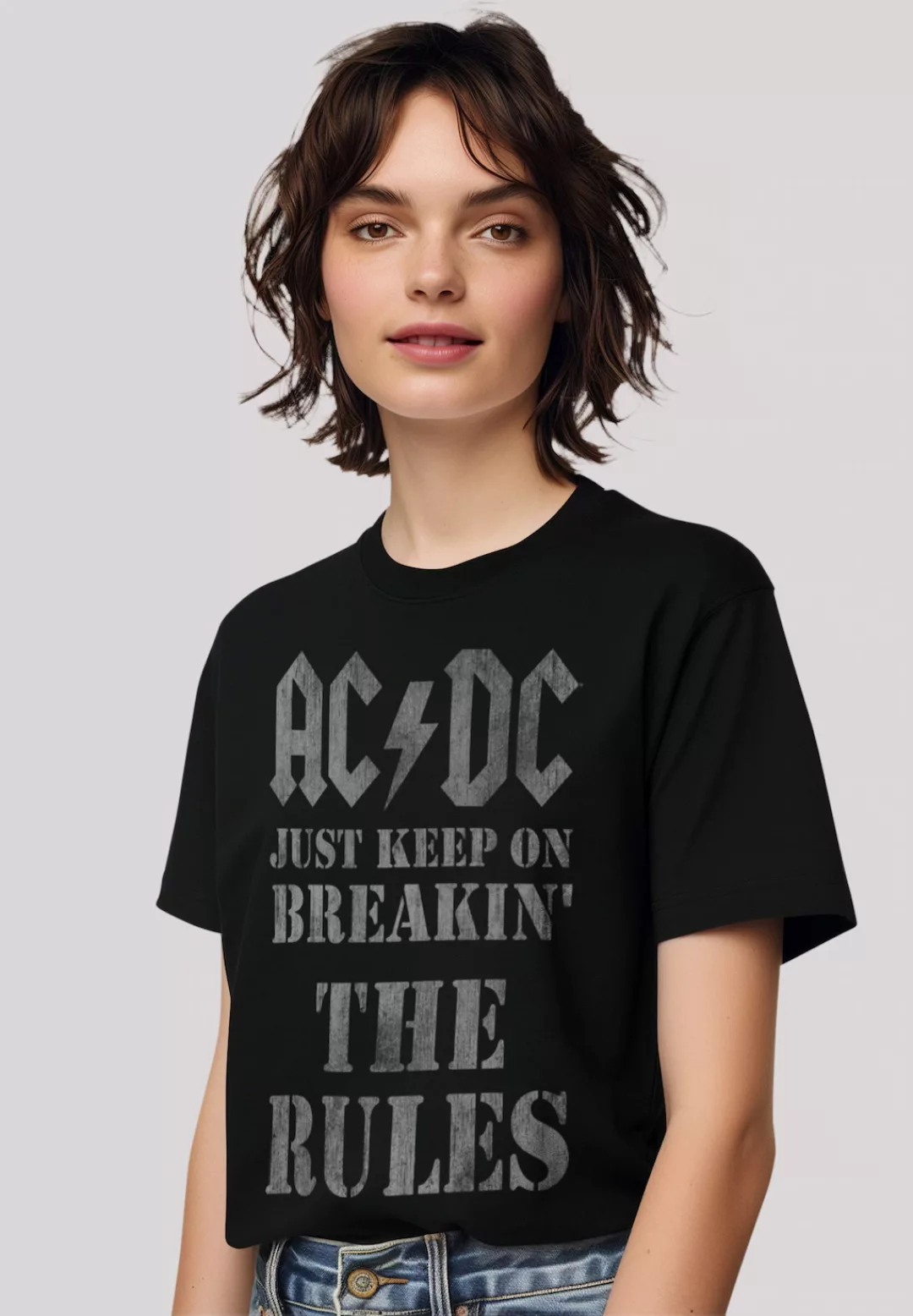 F4NT4STIC T-Shirt "AC/DC Just Keep On Breaking The Rules", Premium Qualität günstig online kaufen