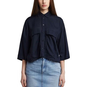 G-Star Raw  Blusen Boxy Shirt Osaka Blau günstig online kaufen