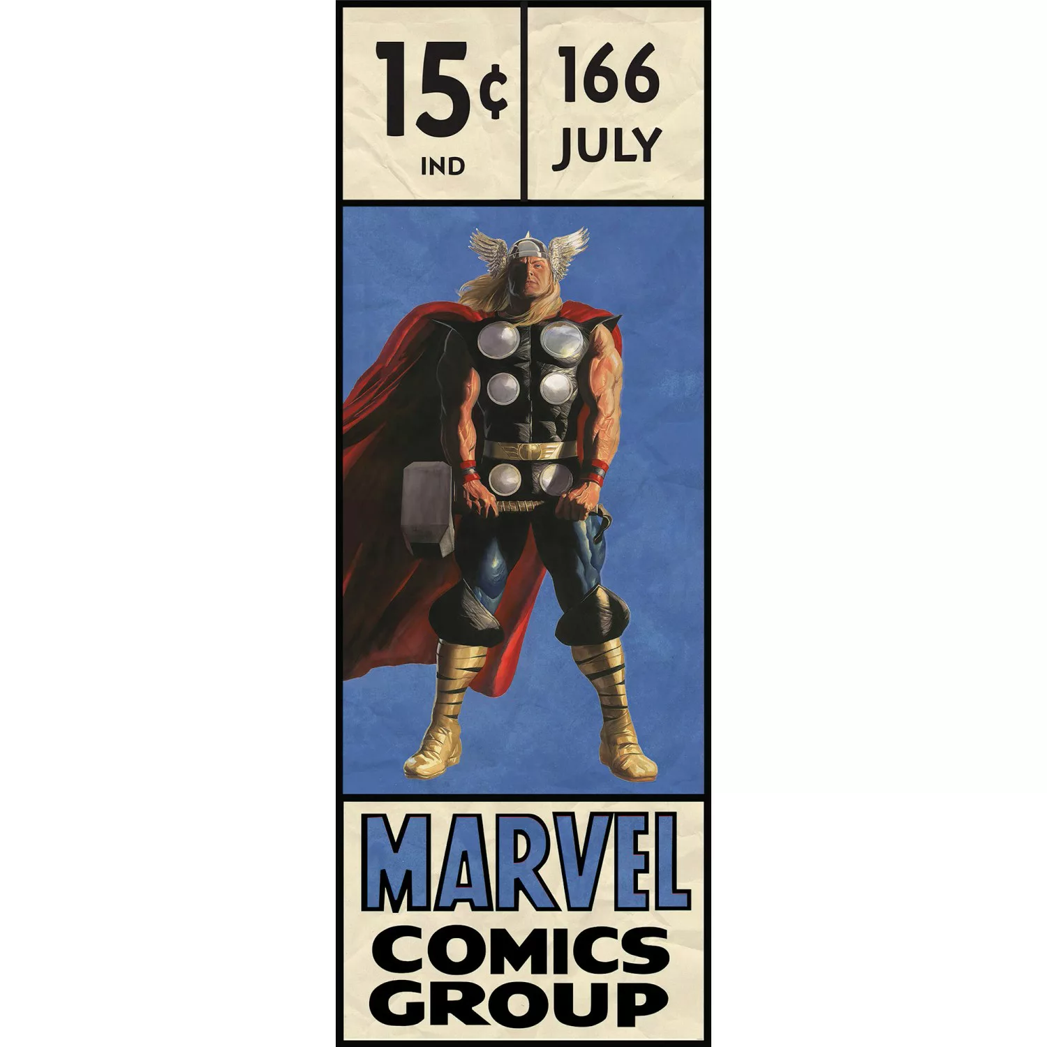 Komar Vliestapete »Thor Retro Comic Box«, 100x280 cm (Breite x Höhe) günstig online kaufen