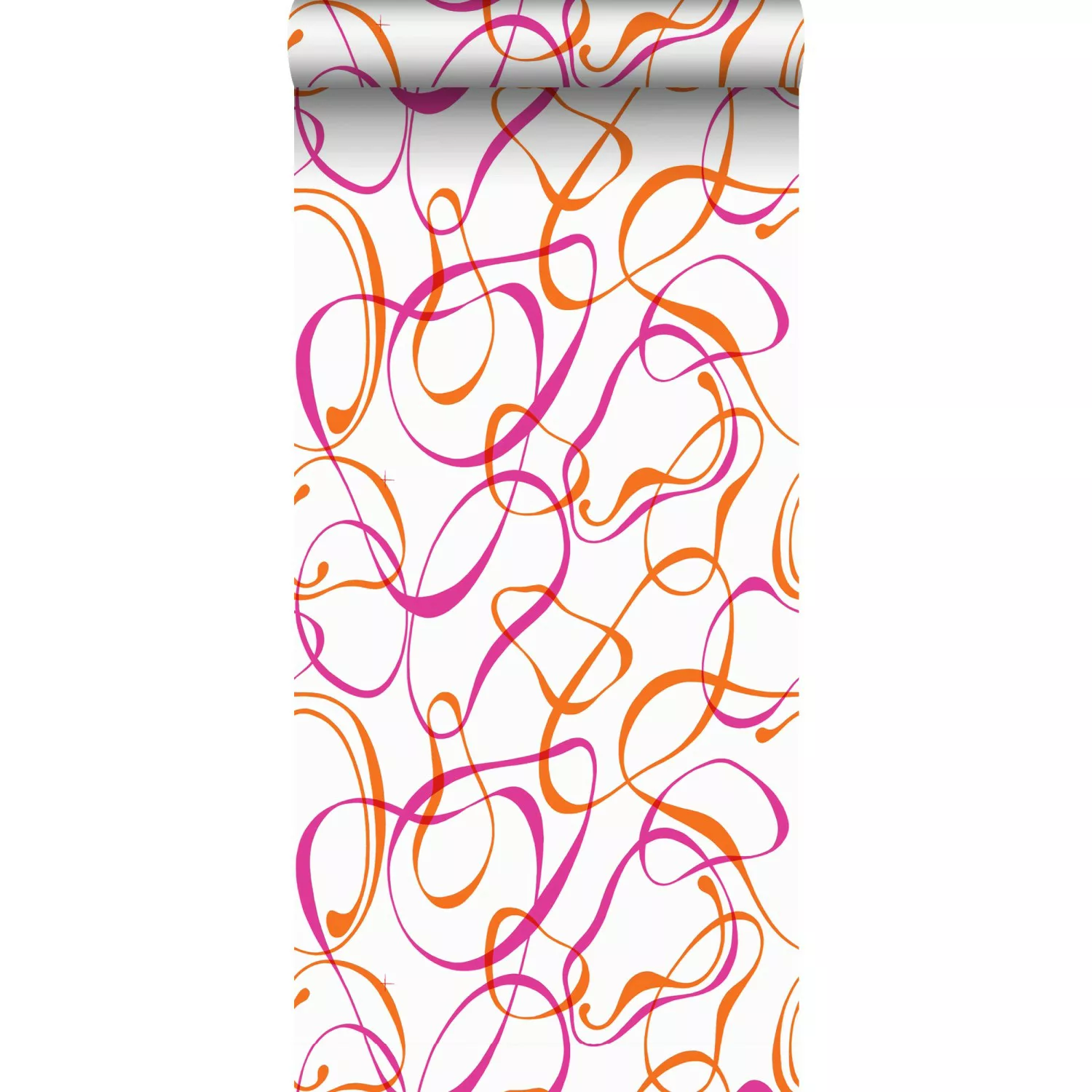 Sanders & Sanders Tapete Grafische Kreise Orange und Rosa 53 Cm X 1005 M günstig online kaufen