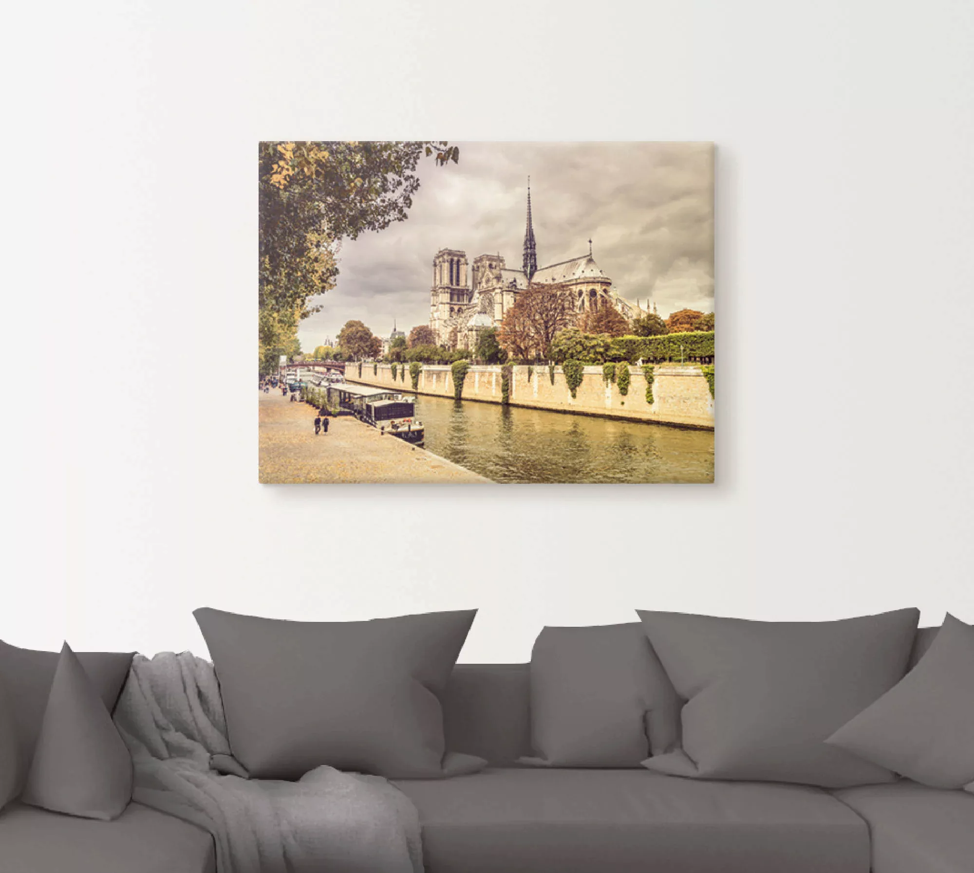 Artland Leinwandbild »Paris Notre-Dame I«, Frankreich, (1 St.), auf Keilrah günstig online kaufen