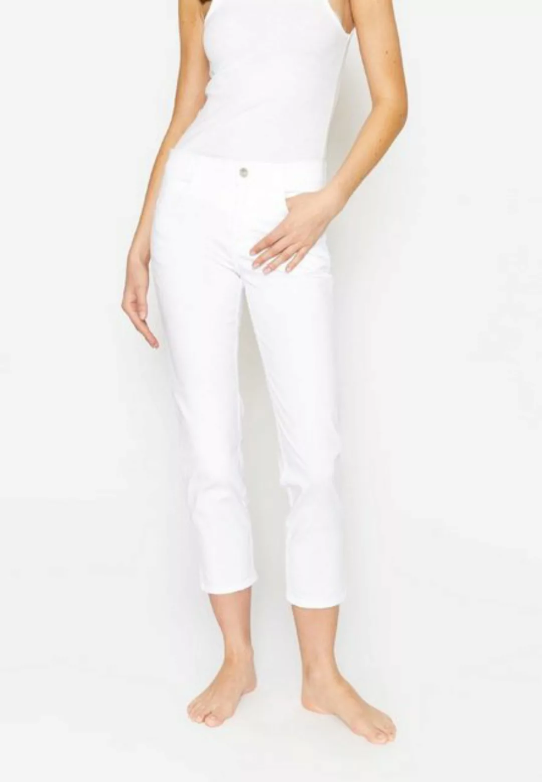 ANGELS 7/8-Jeans Hose Cici Crop Slit mit Schlitz mit Label-Applikationen günstig online kaufen