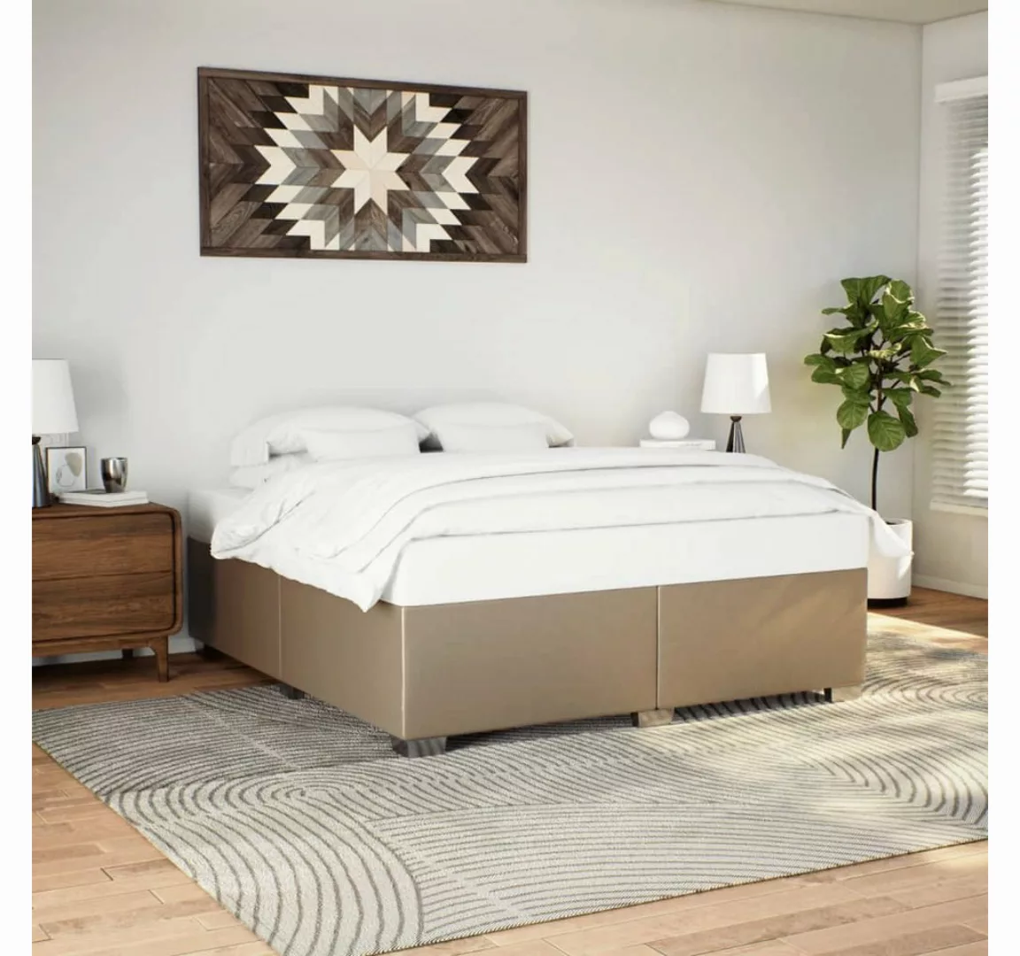 vidaXL Bett, Bettgestell Cappuccino-Braun 180x200 cm Kunstleder günstig online kaufen