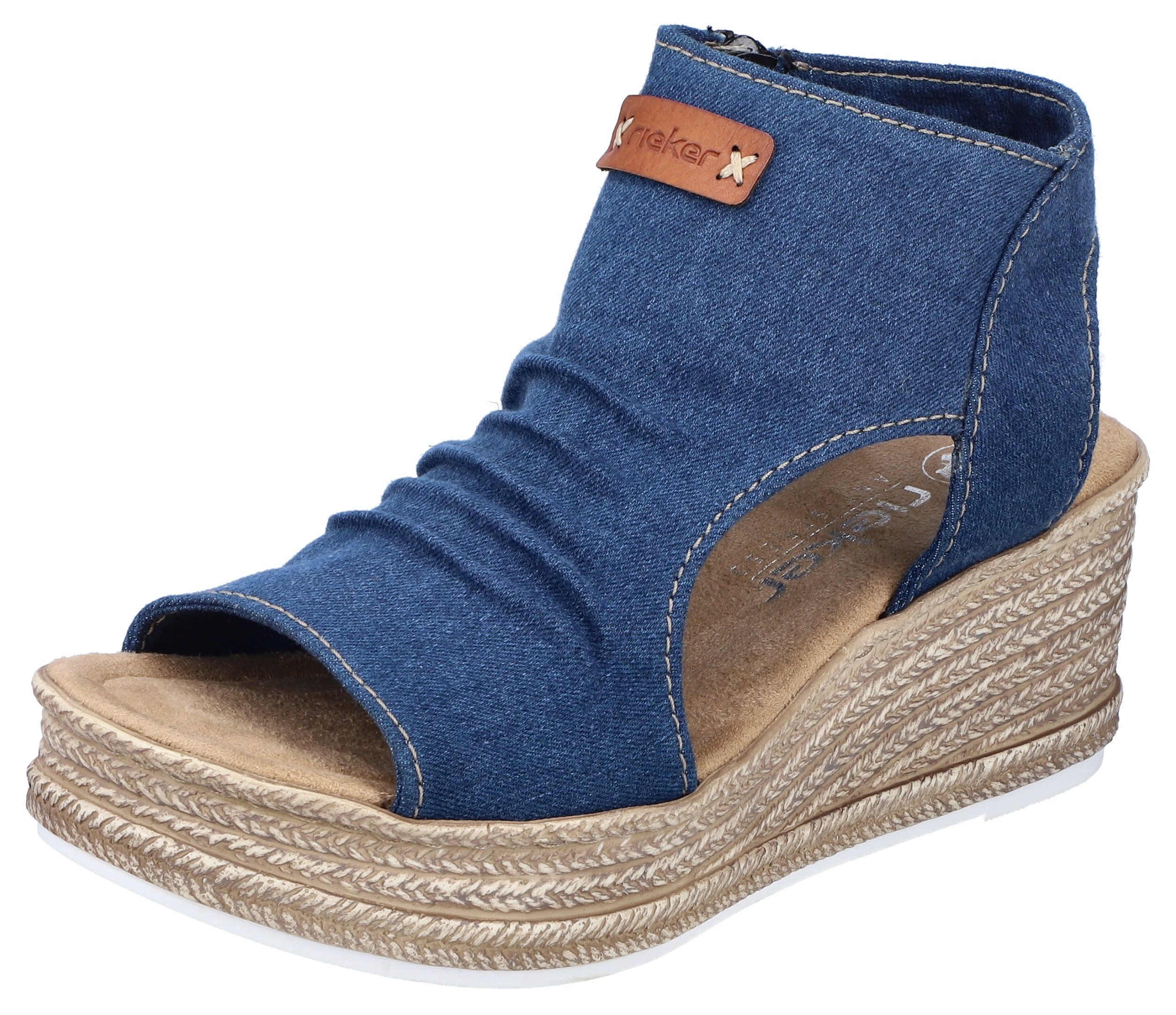Rieker Schaftsandale, Keilsandalette, Sommerschuh, Plateausohle, in günstig online kaufen