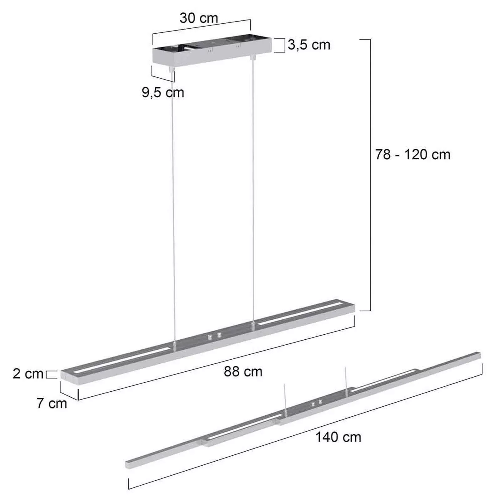 LED-Hängeleuchte Zelena Motion, stahlfarben, CCT, Metall günstig online kaufen