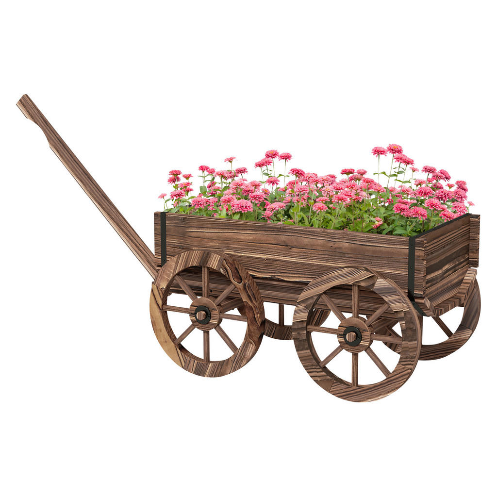 Outsunny Blumenkasten grau Holz B/H/L: ca. 41x120x54 cm günstig online kaufen