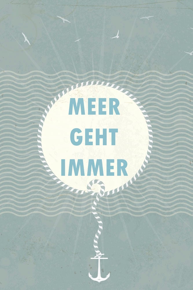 queence Metallbild "Meer geht immer", Schriftzüge, (1 St.), Stahlschilder günstig online kaufen