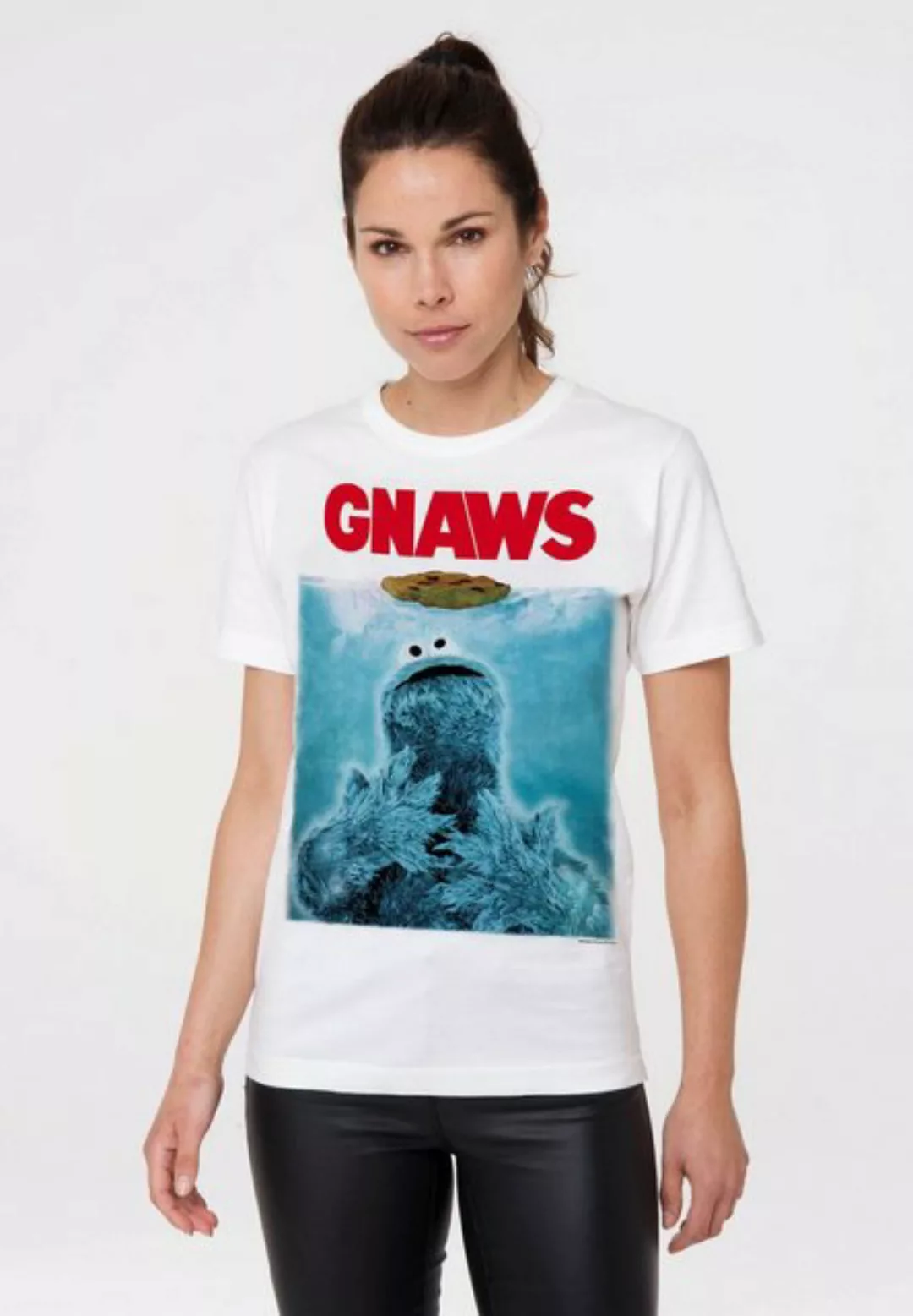 LOGOSHIRT T-Shirt Sesamstraße Krümelmonster – GNAWS mit coolem Print günstig online kaufen