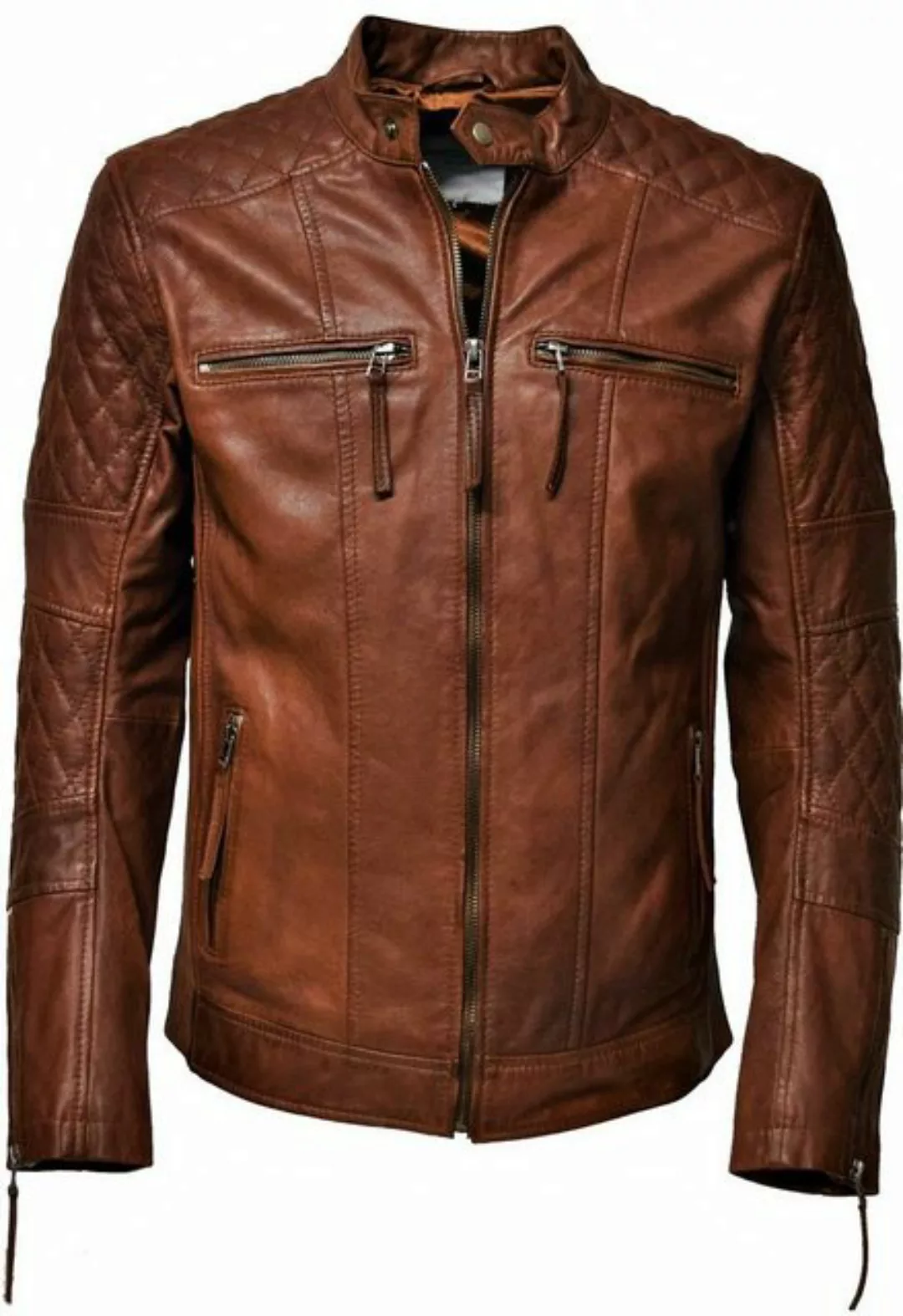 Zimmert Leather Lederjacke Alex weiches gewaschenes Leder, Grün günstig online kaufen