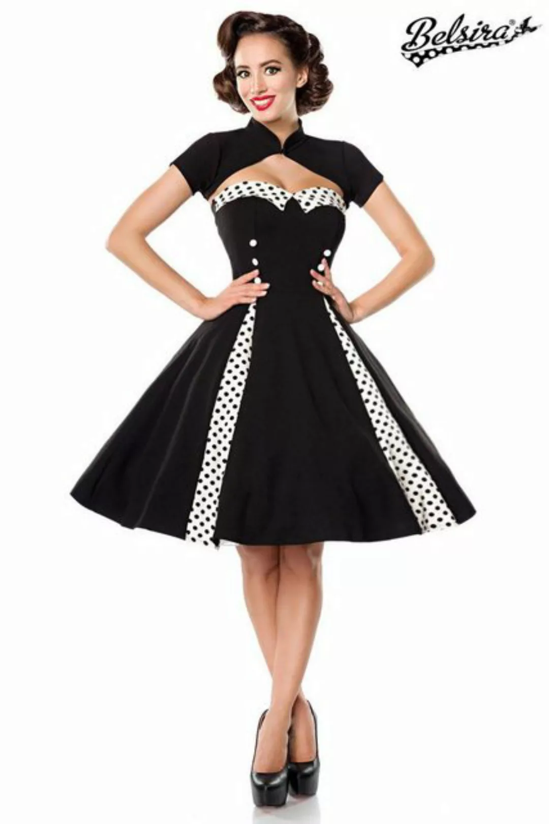 BELSIRA Trachtenkleid Belsira - Vintage-Kleid mit Bolero - (L,M,S,XL,XXS,2X günstig online kaufen