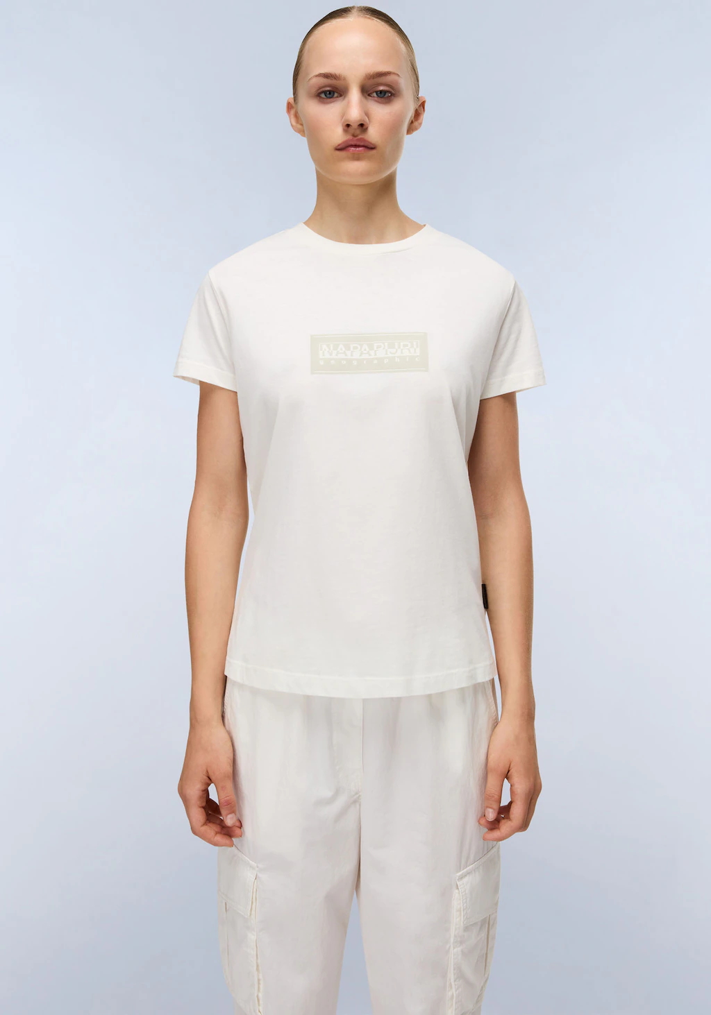 Napapijri Kurzarmshirt "S-BOX LOGO SS W 1 A69 LANGOUSTINO A69", Mit Rundhal günstig online kaufen