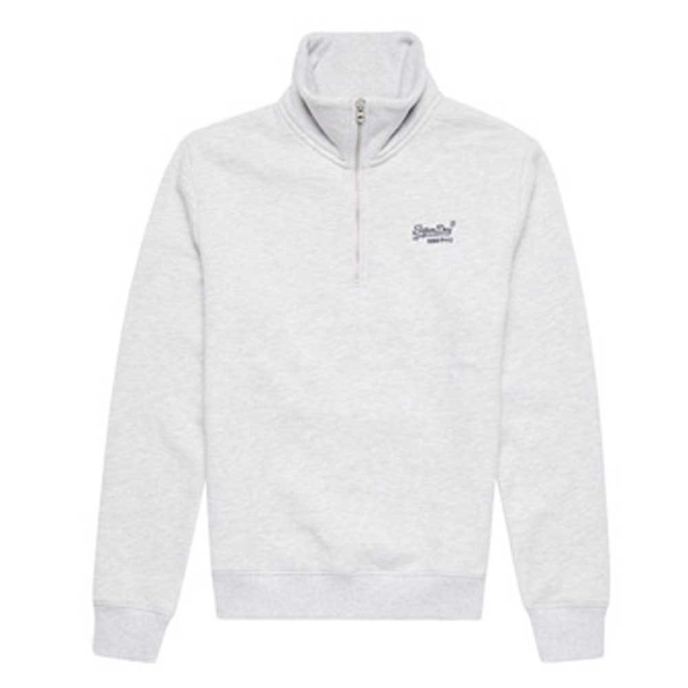 Superdry Vintage Logo Emb Henley Halber Reißverschluss Pullover S Glacier G günstig online kaufen