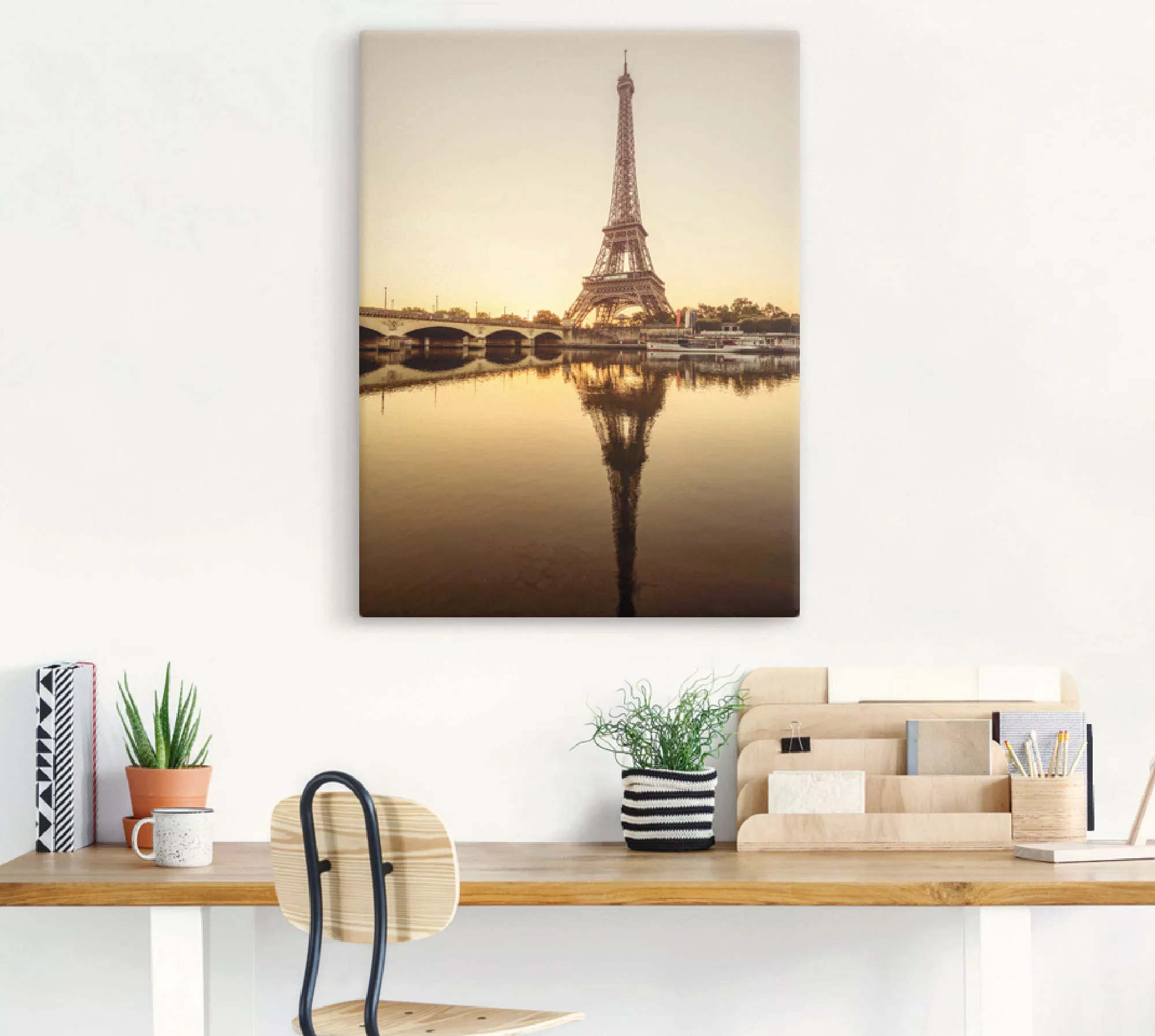 Artland Leinwandbild "Paris Eiffelturm V", Gebäude, (1 St.), auf Keilrahmen günstig online kaufen