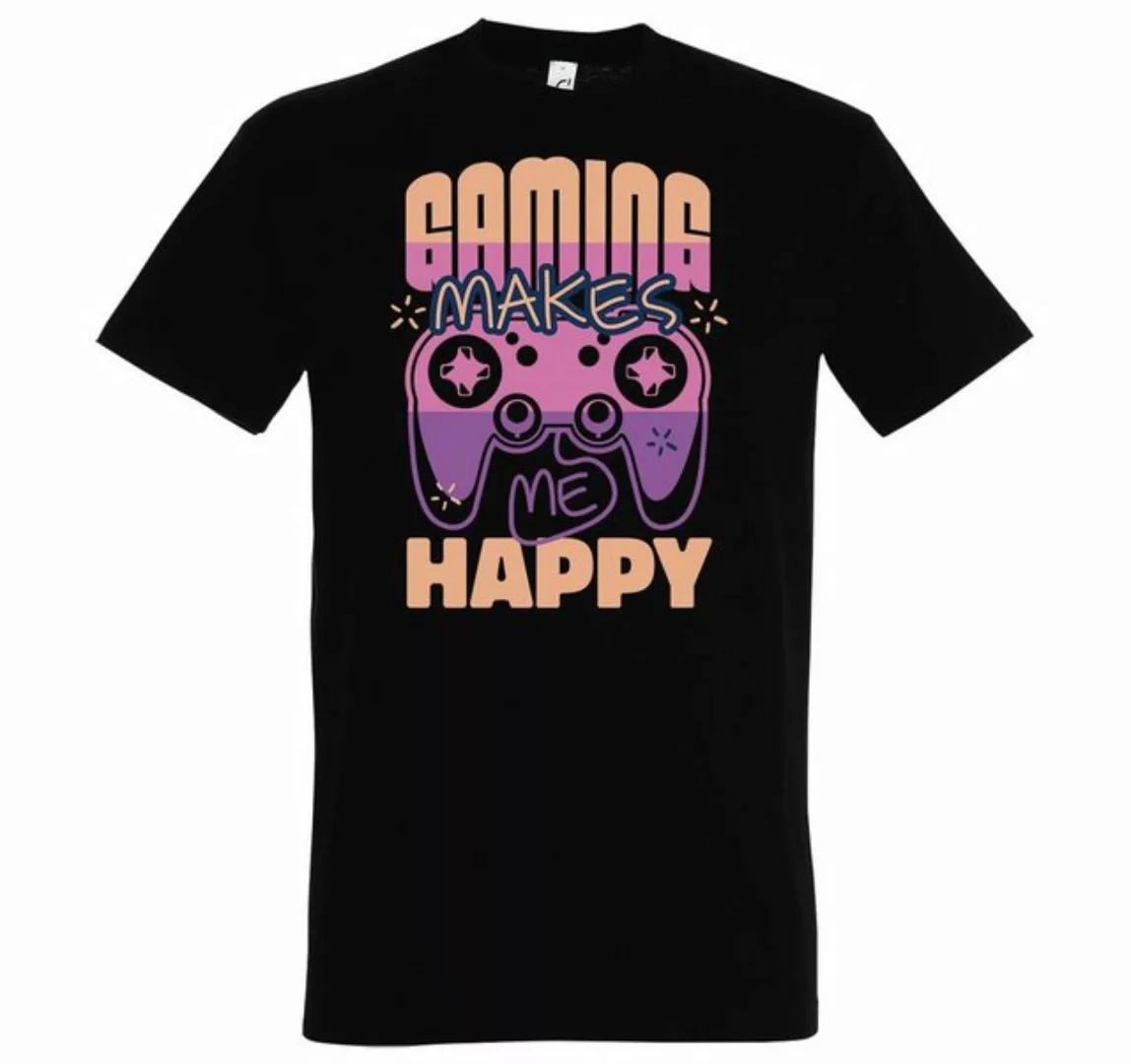 Youth Designz T-Shirt Gaming Makes Me Happy Herren Shirt mit lustigem Front günstig online kaufen