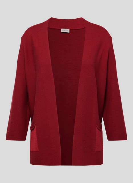 Rabe Strickjacke RABE Roter Cardigan Verschlusslos - stilvoller Begleiter günstig online kaufen